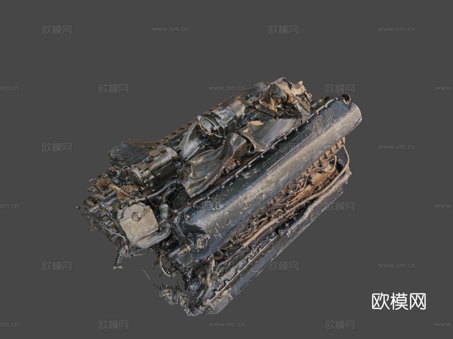 梅林发动机3d模型下载（渲染图8）
