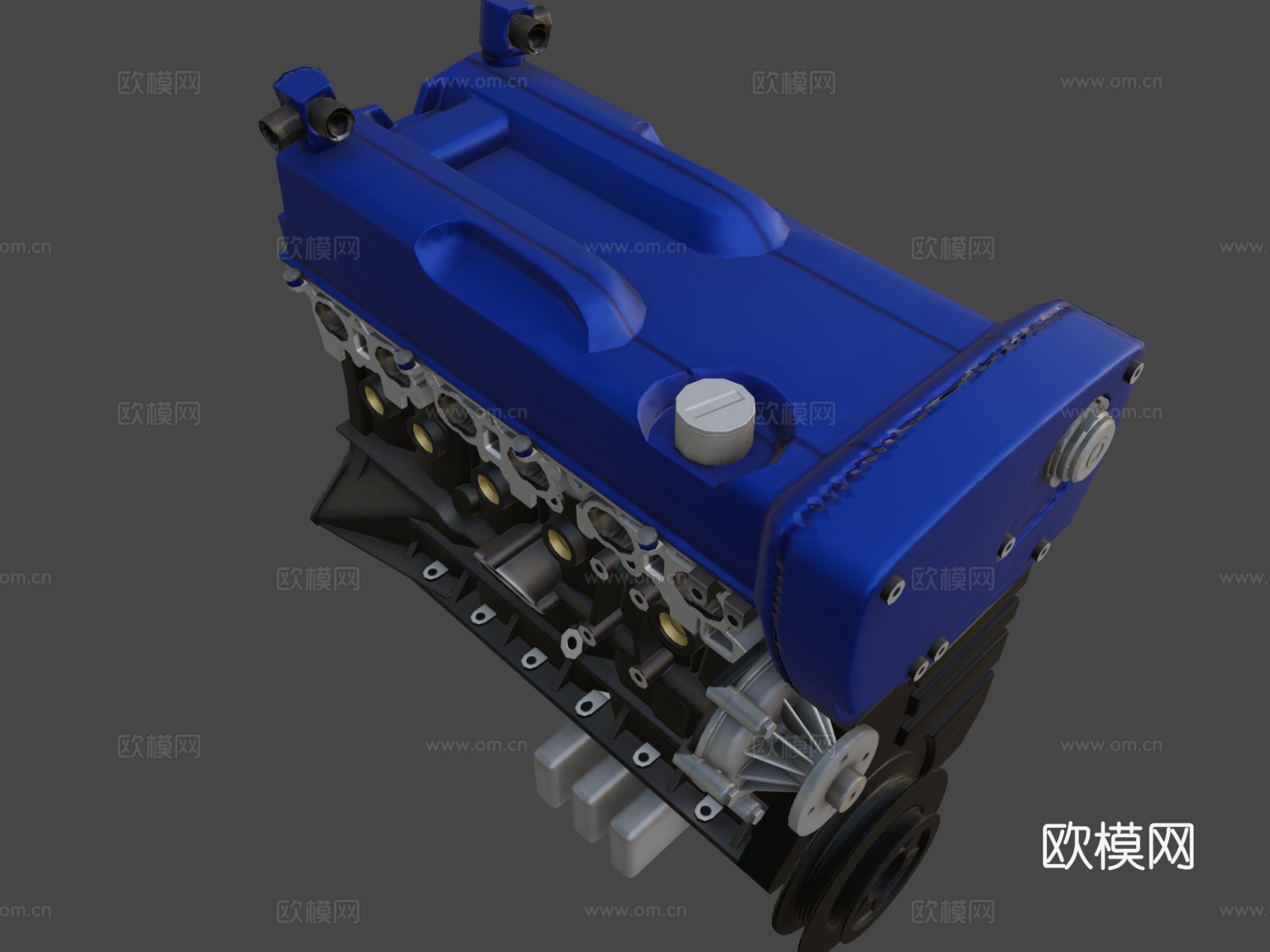 发动机RB26DETT3d模型下载（渲染图8）