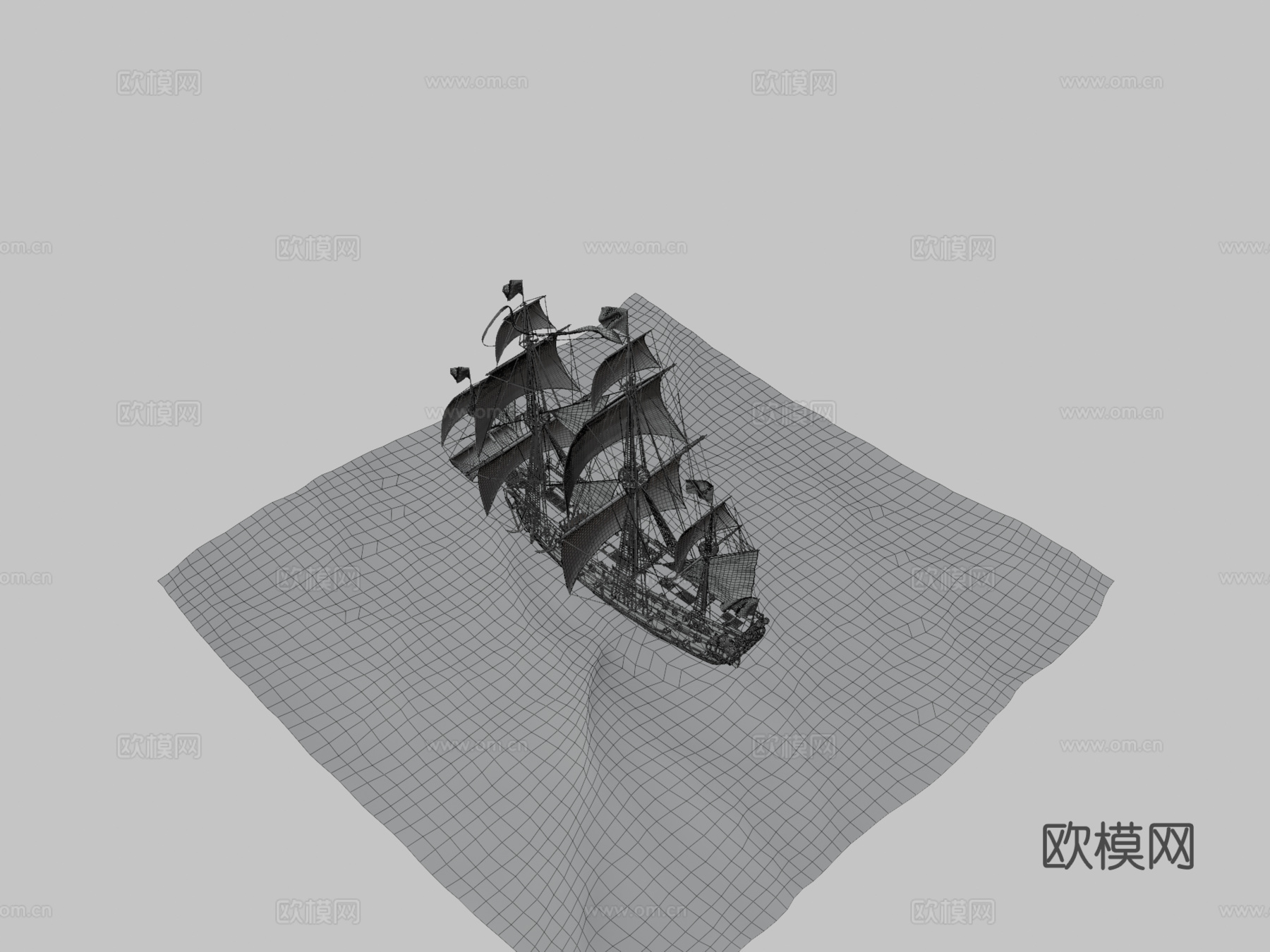 英国皇家海军决心号3d模型下载（渲染图3）