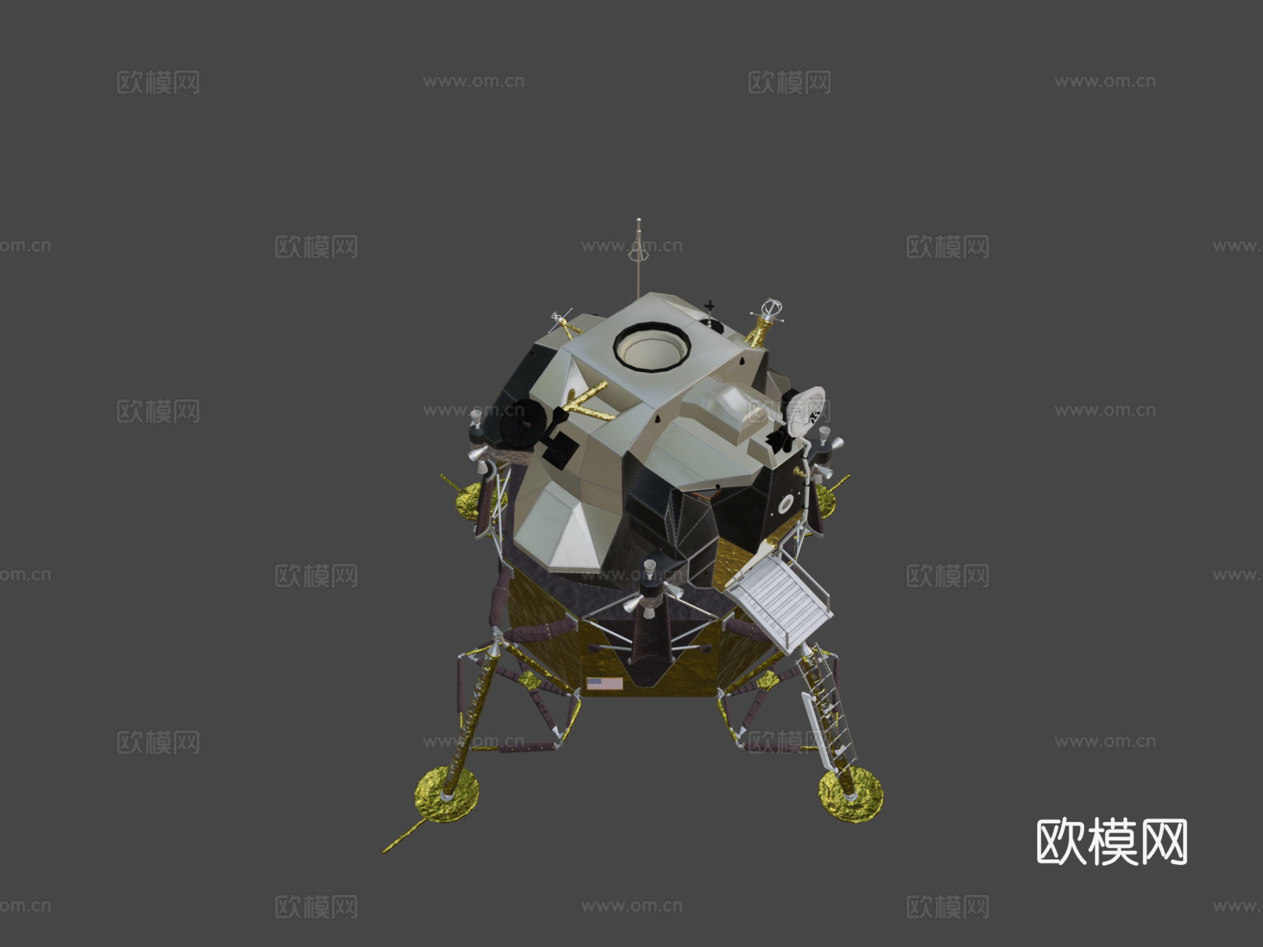 阿波罗11号-登月舱19693d模型下载（渲染图7）