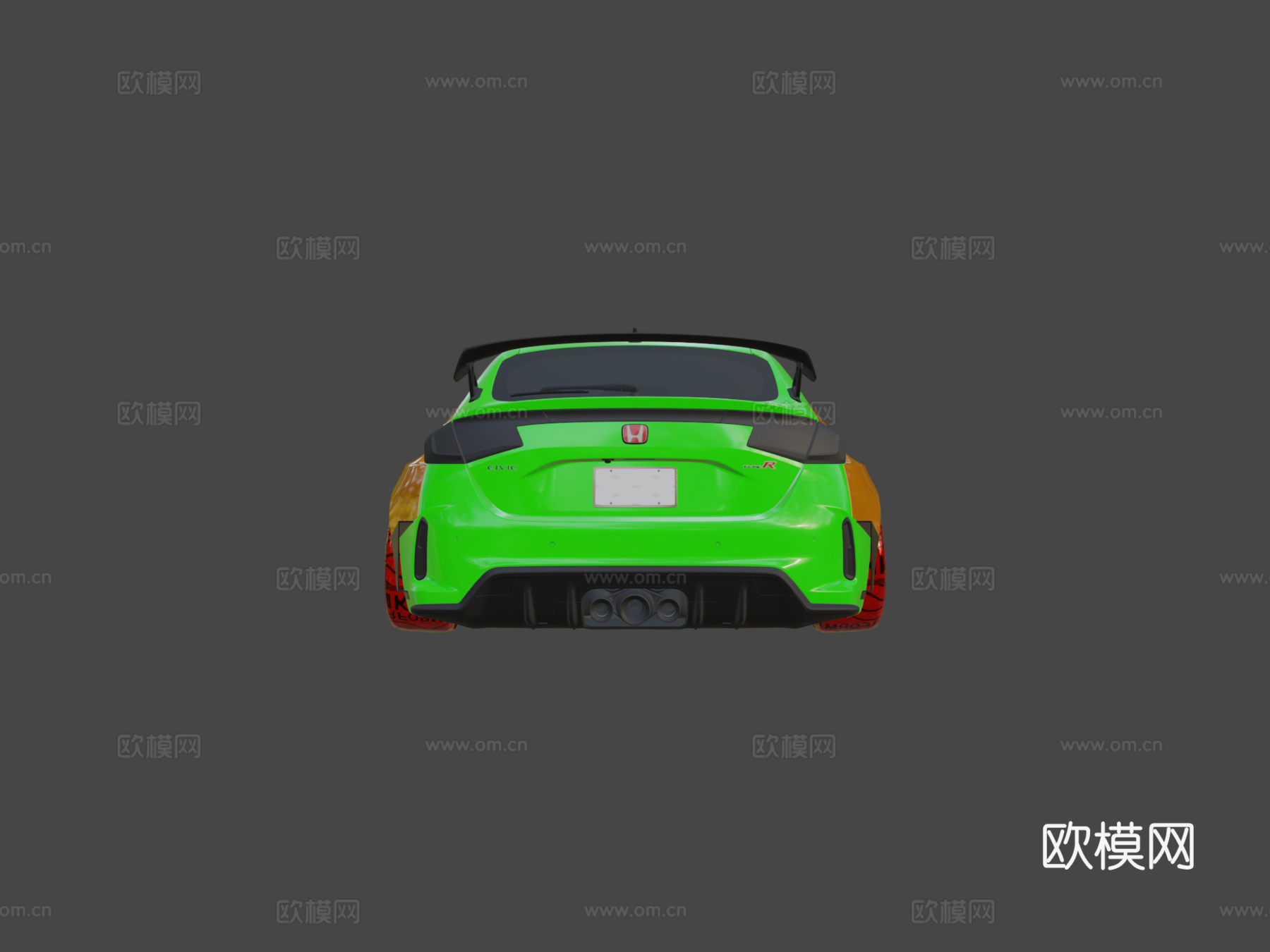 本田思域Type R FL5定制版3d模型下载（渲染图5）