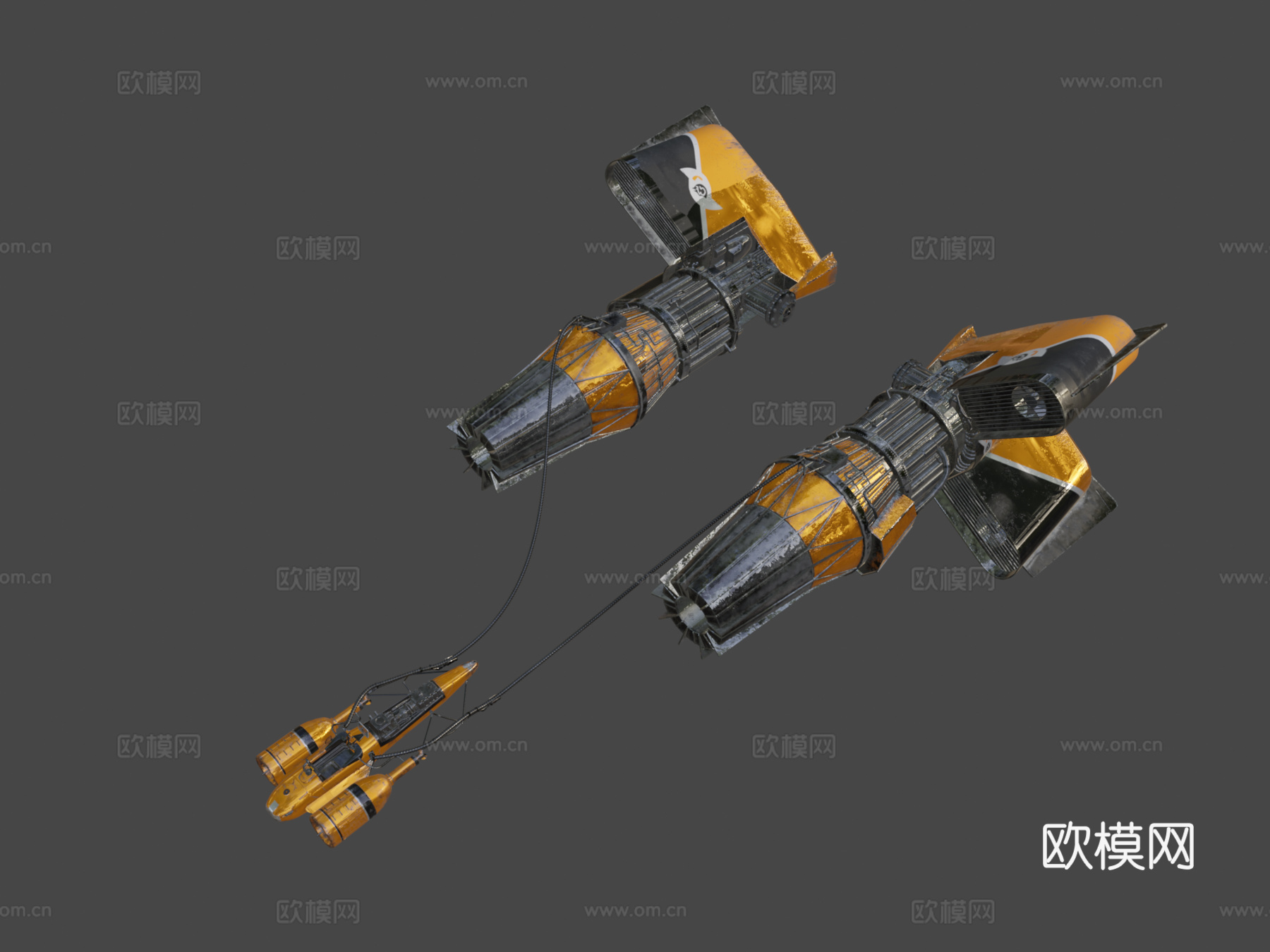 塞布巴飞梭赛车星球大战3d模型下载（渲染图8）