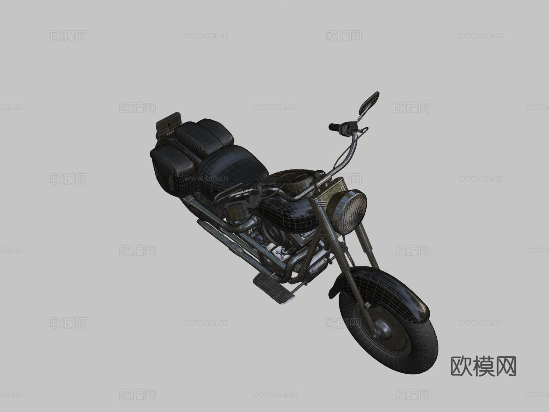 哈雷戴维森1990肥仔3d模型下载（渲染图2）