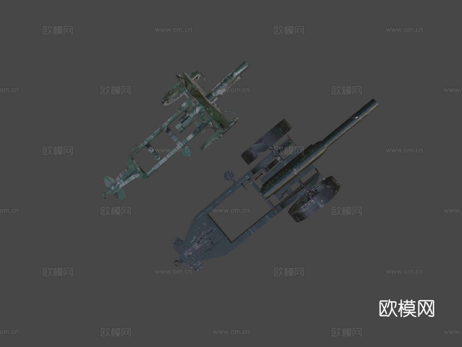 第一次世界大战火炮3d模型下载（渲染图7）