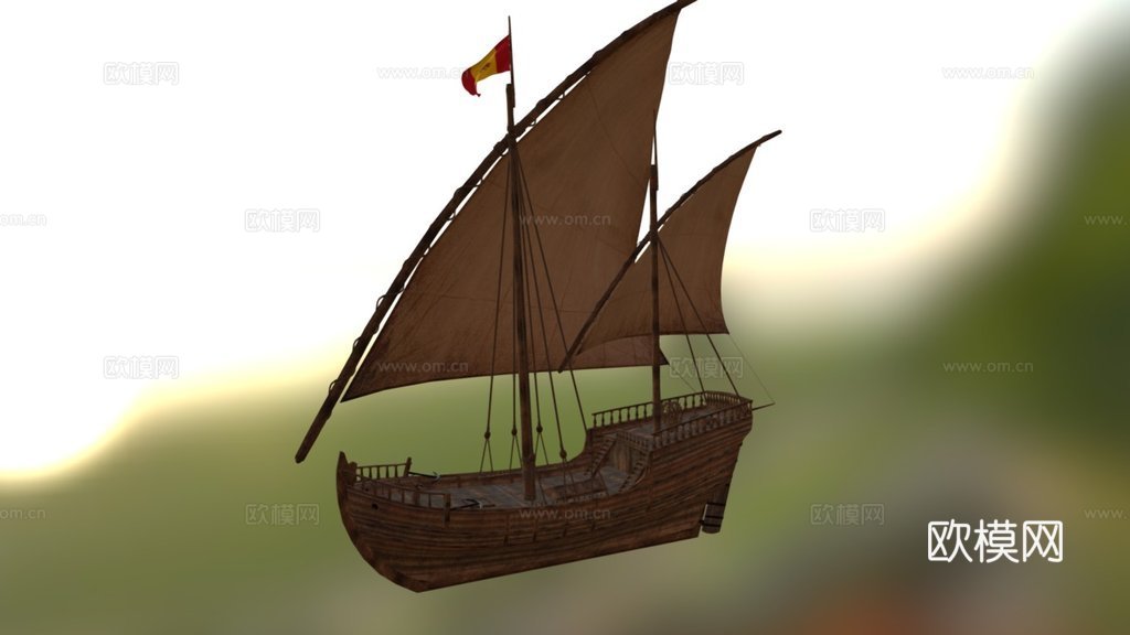 拉尼娜3d模型下载（渲染图1）