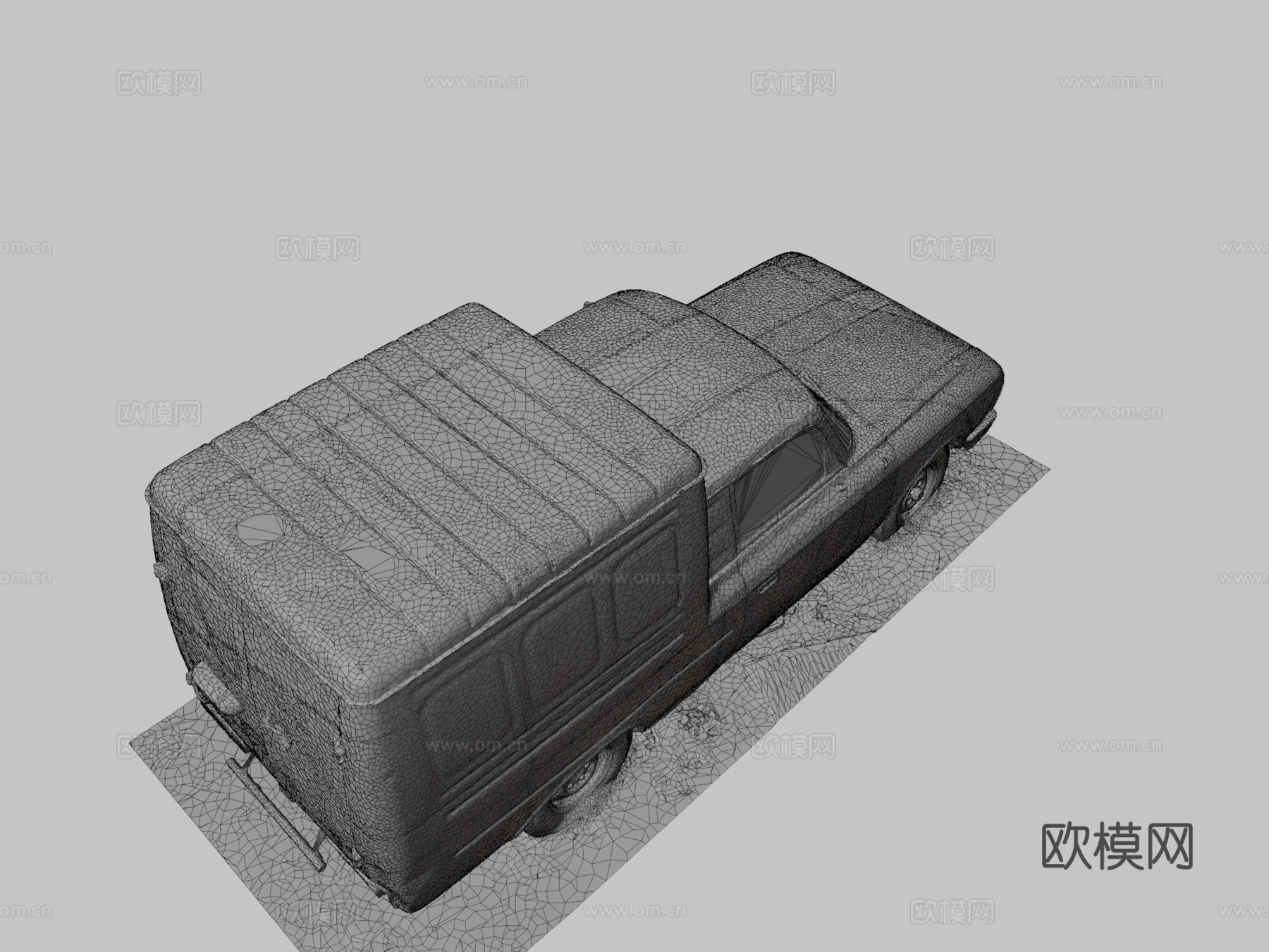 废弃苏联汽车—伊日-2715=馅饼=3d模型下载（渲染图3）