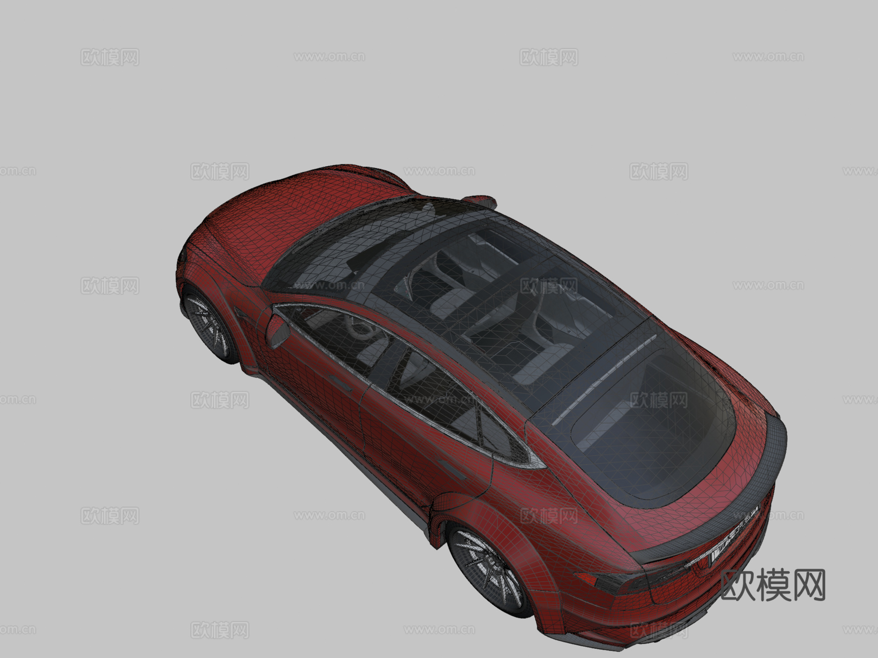 特斯拉Model P100D3d模型下载（渲染图2）