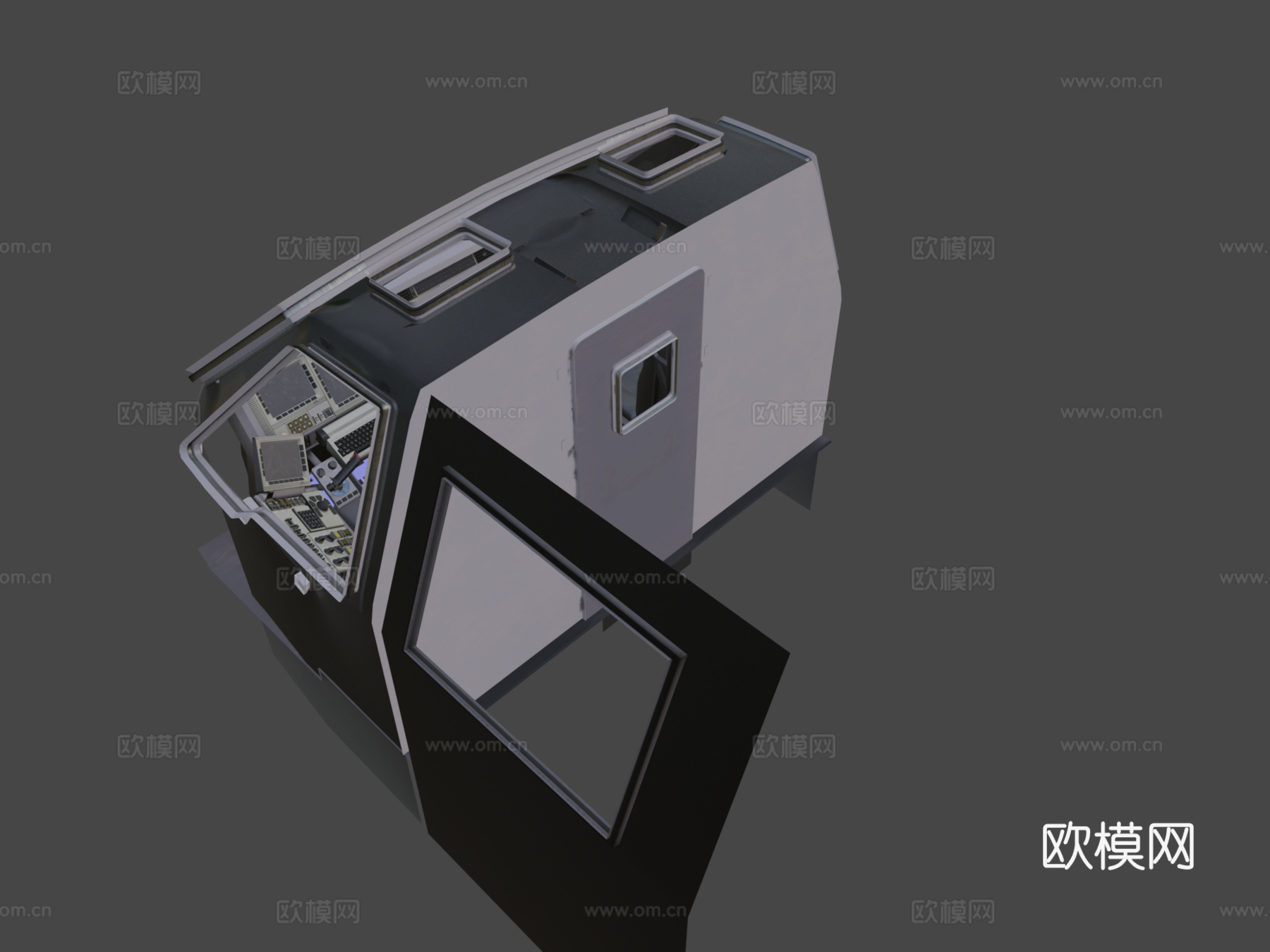 木蛇驾驶舱3d模型下载（渲染图8）