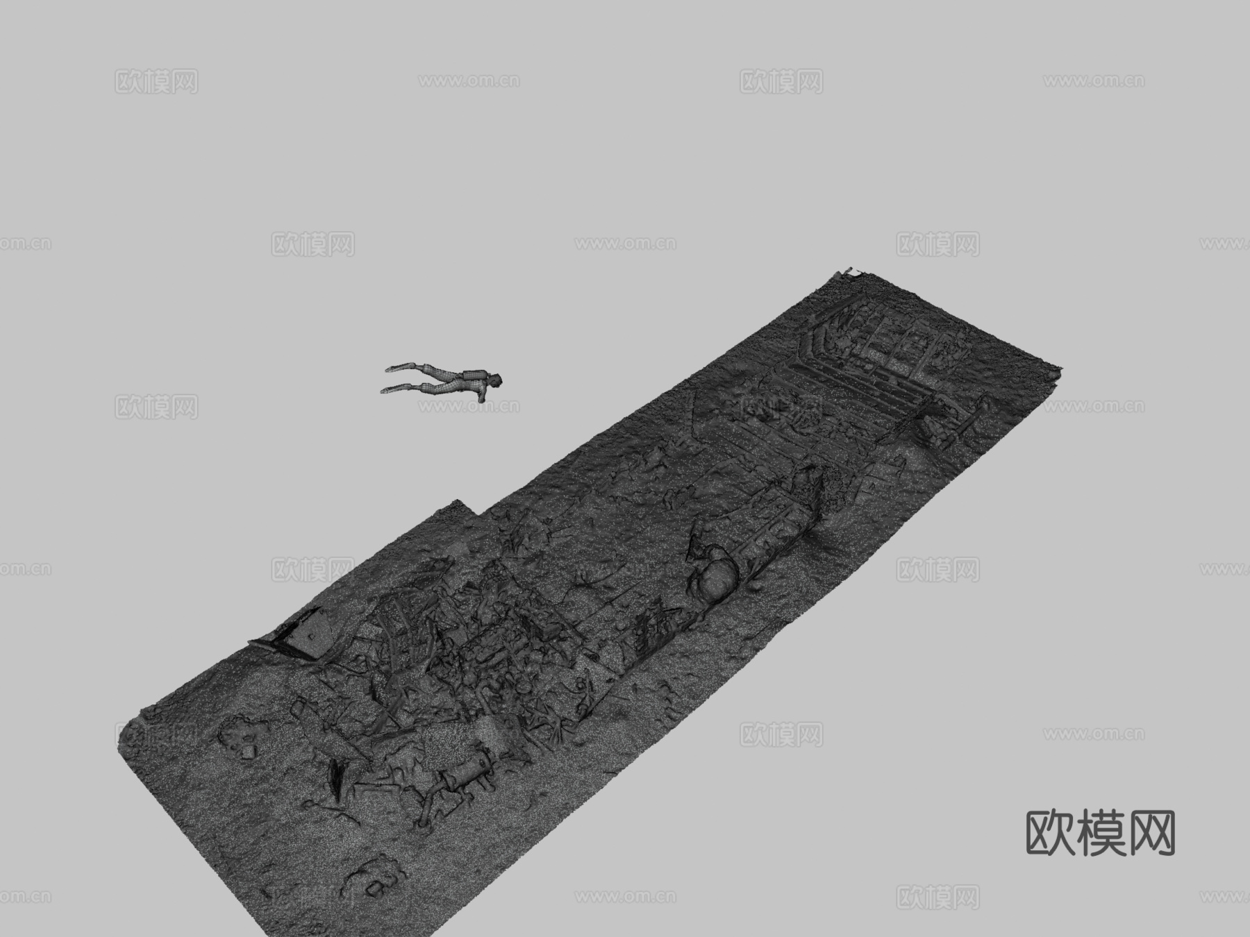 大发登陆艇03（ECU海事研究（J. McKinnon））3d模型下载（渲染图3）