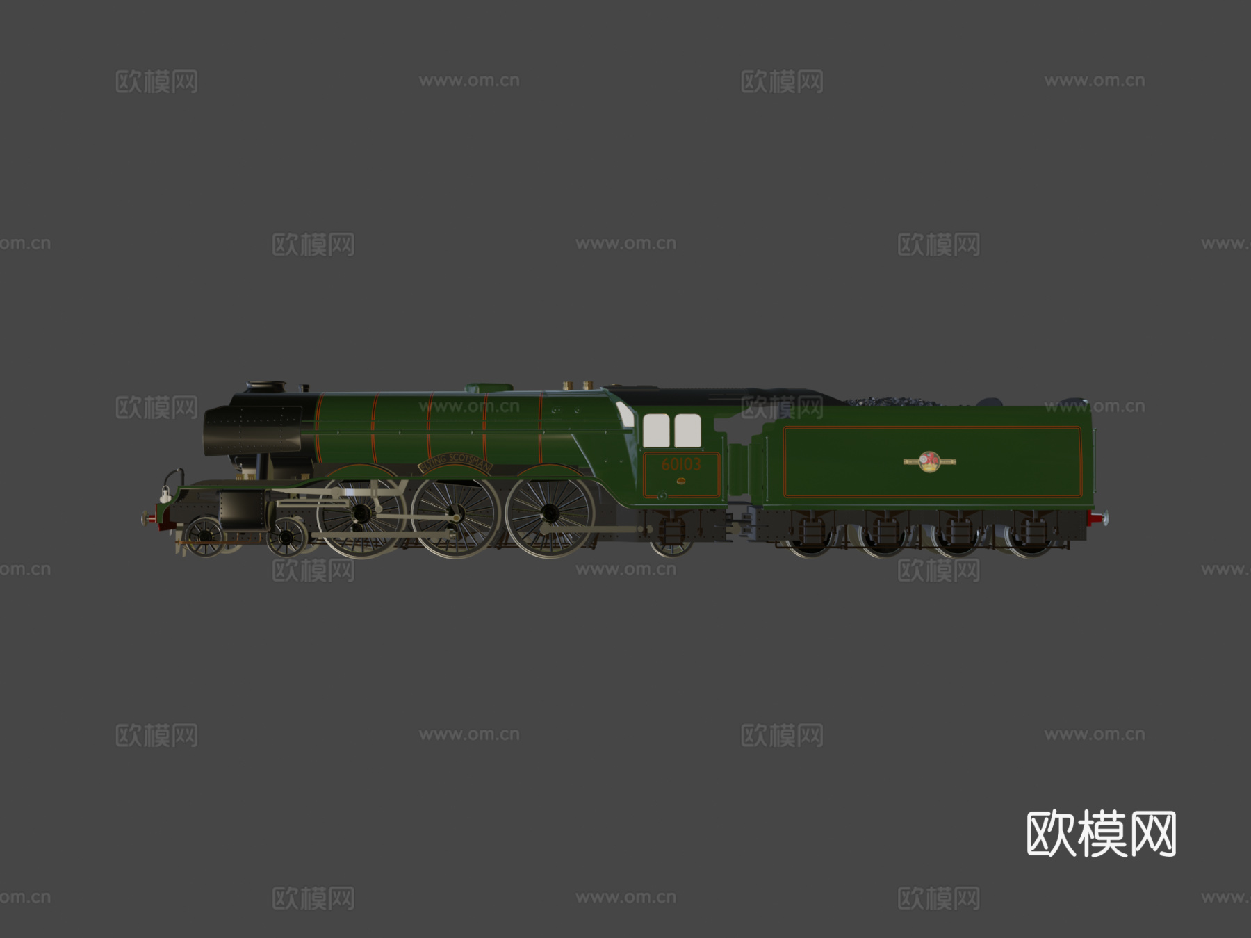火车-A3级飞行苏格兰人号3d模型下载（渲染图8）
