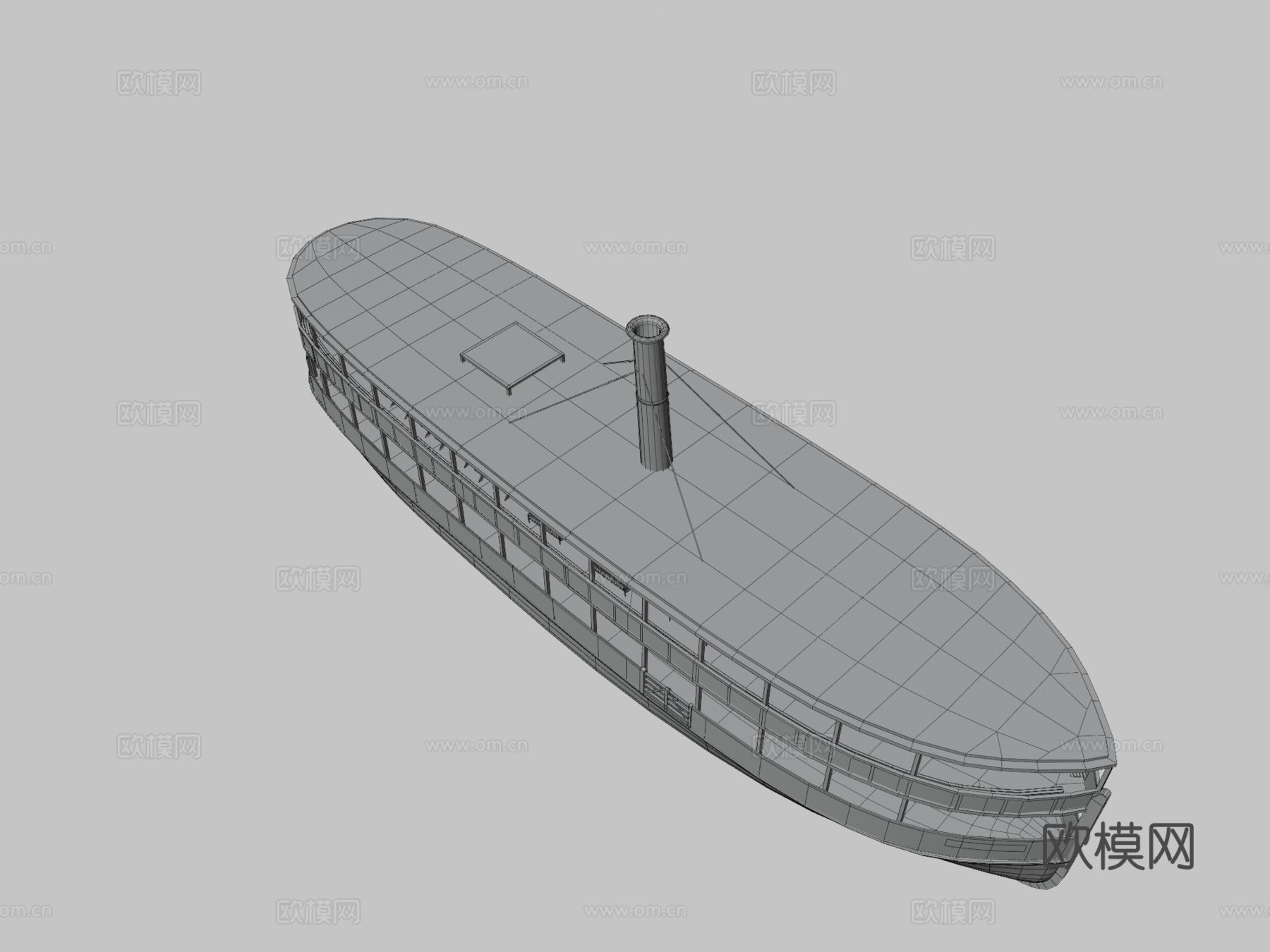 拉蒙娜蒸汽船3d模型下载（渲染图3）