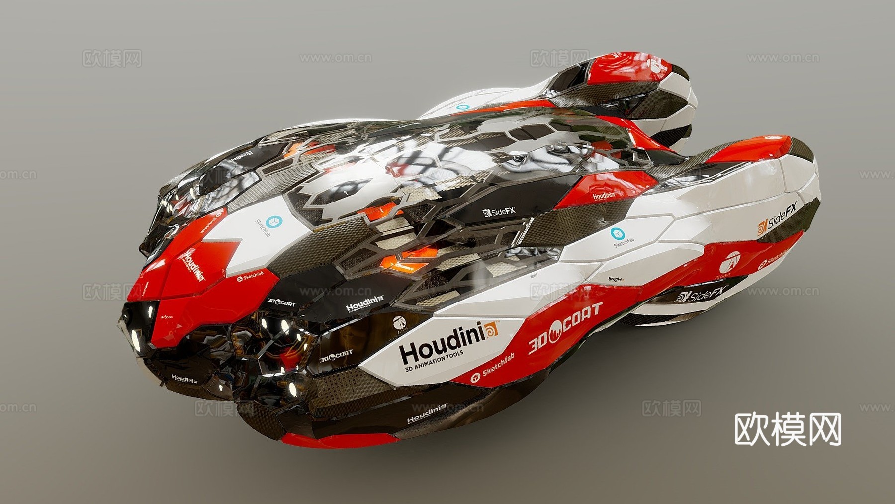 程序化硬表面建模测试9.613d模型下载（渲染图1）