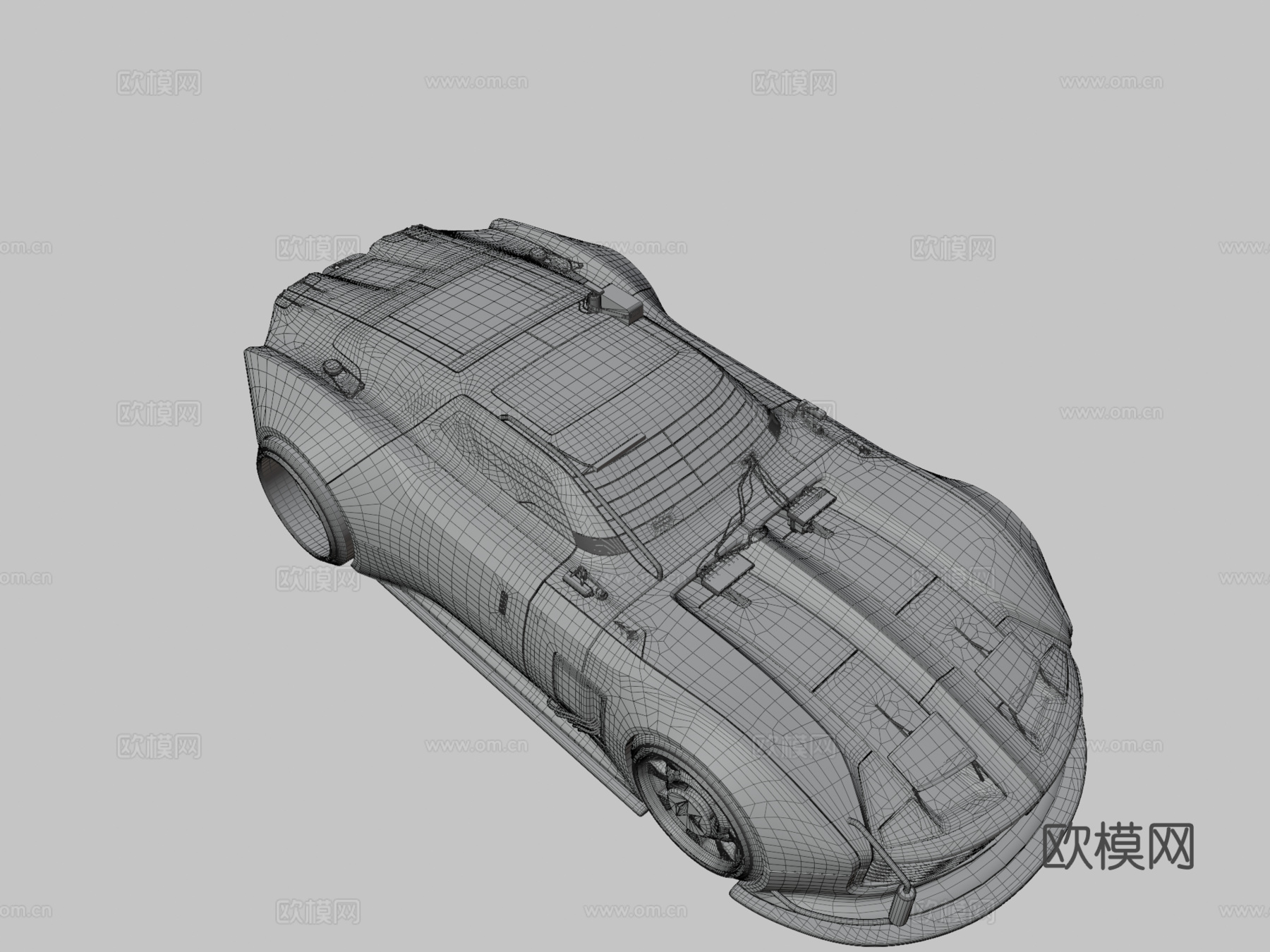 RAY - 复古未来网络汽车3d模型下载（渲染图3）