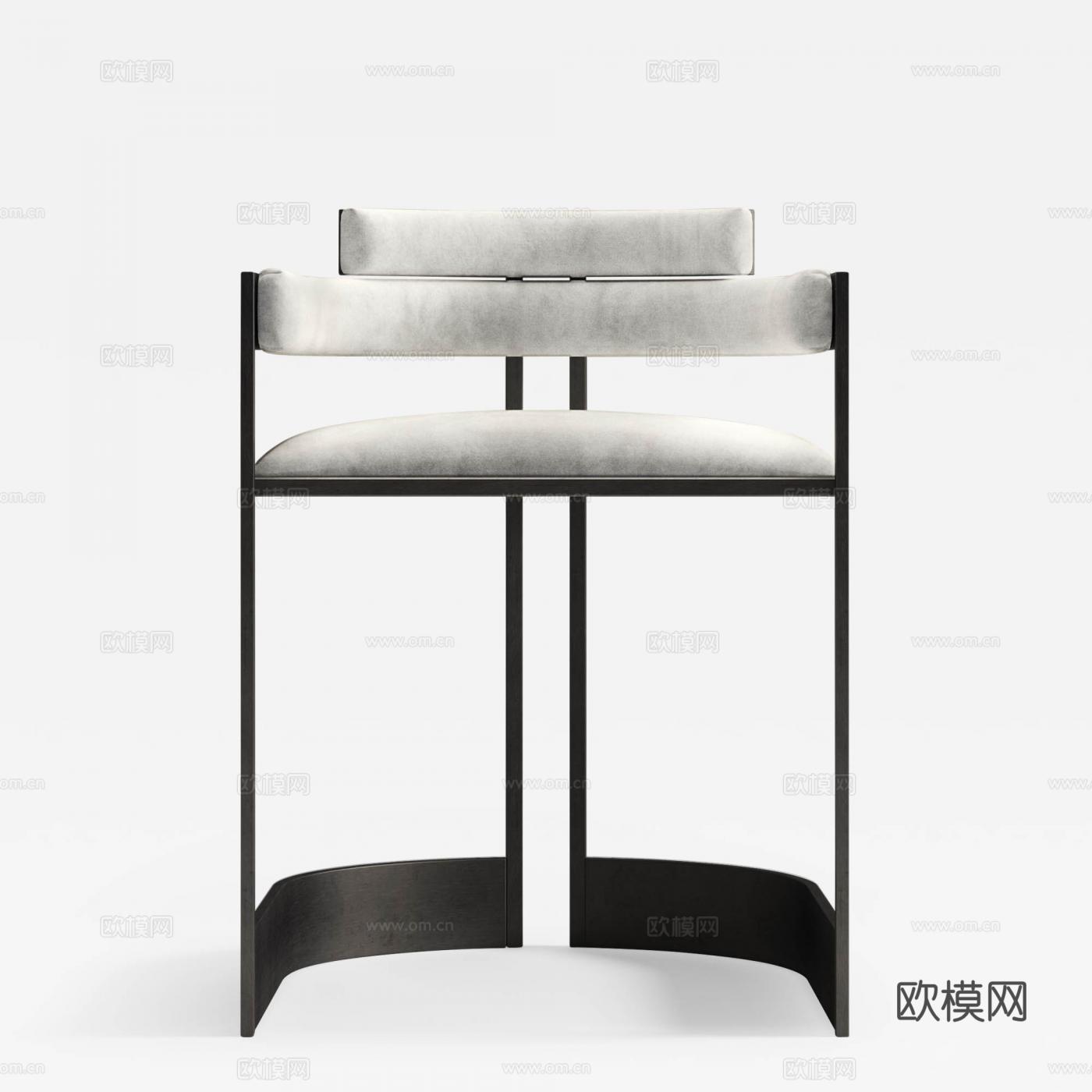 新中式餐椅 单椅 扶手椅 书椅3d模型