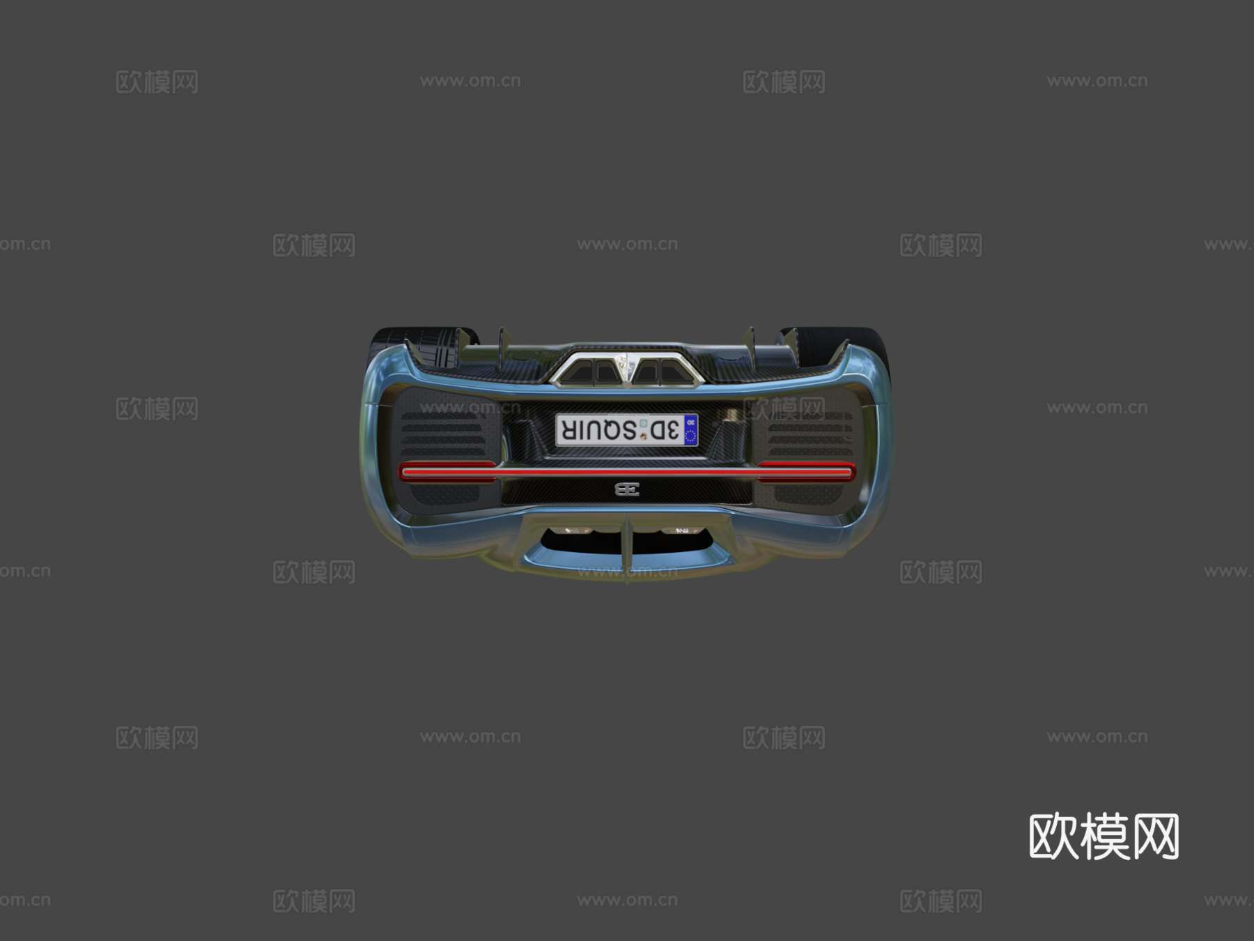 布加迪Chiron 2020款3d模型下载（渲染图5）