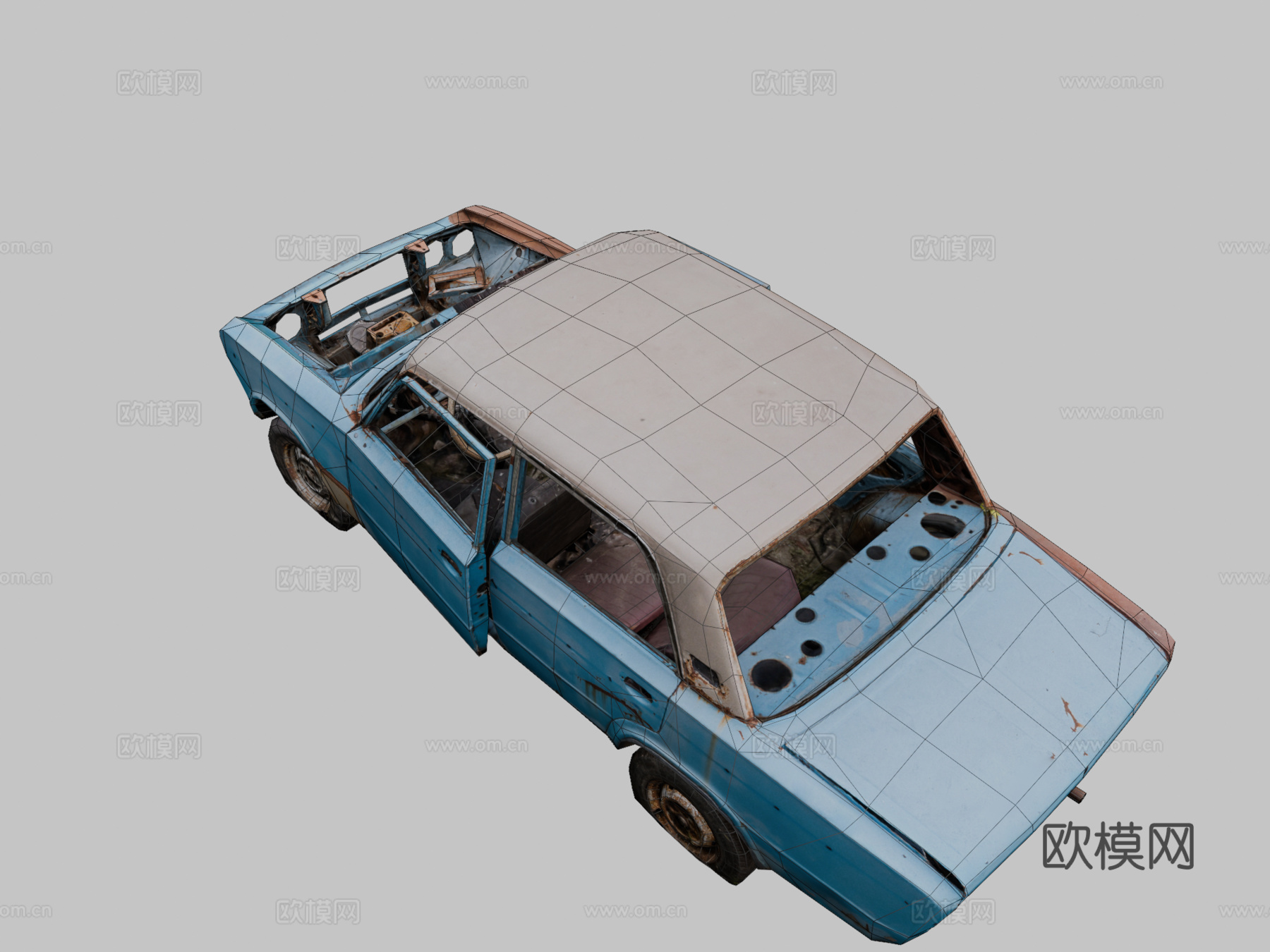 Vaz 2106重拓扑3d模型下载（渲染图2）