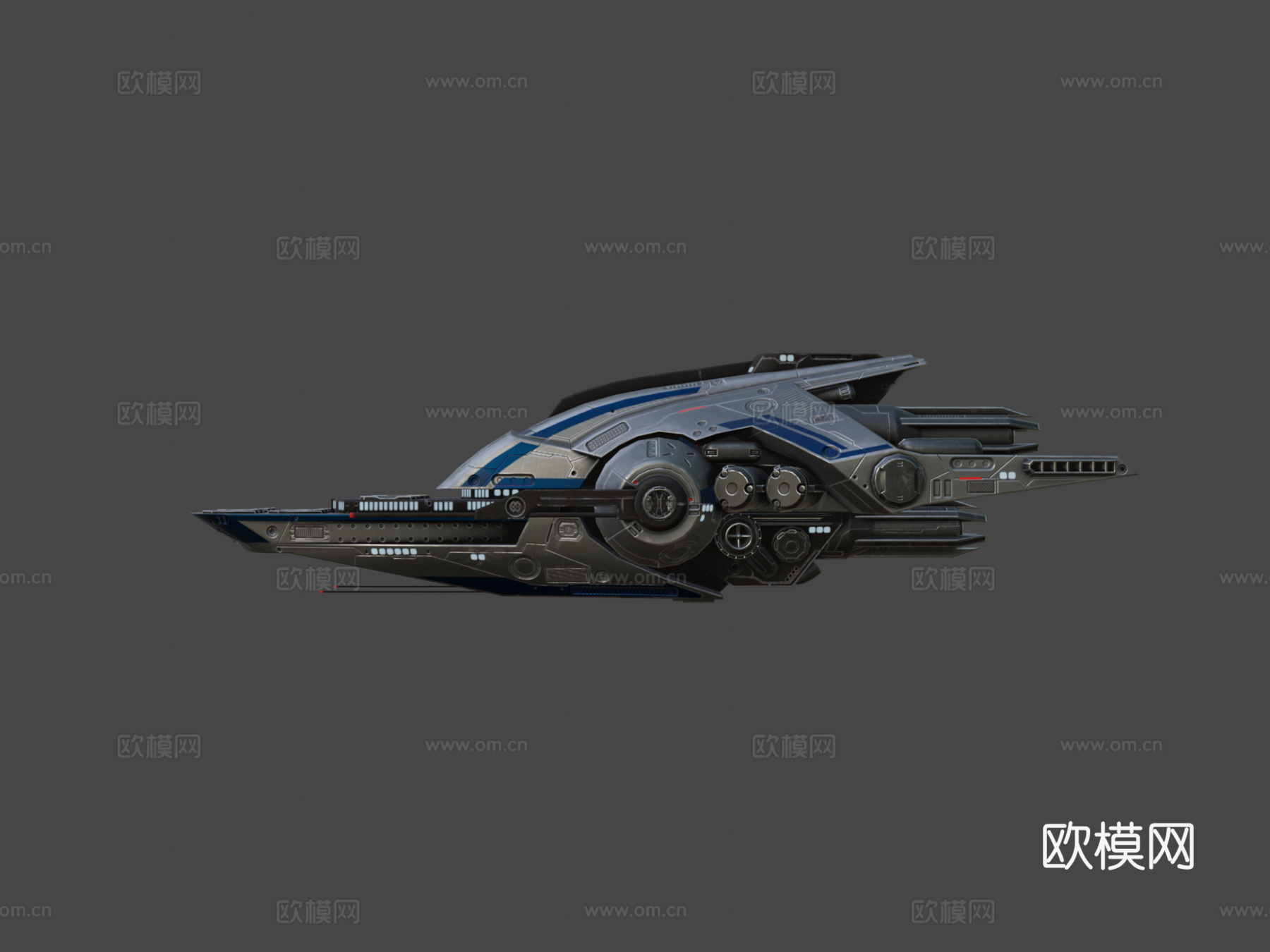 阿尔格尼布巡洋舰3d模型下载（渲染图6）
