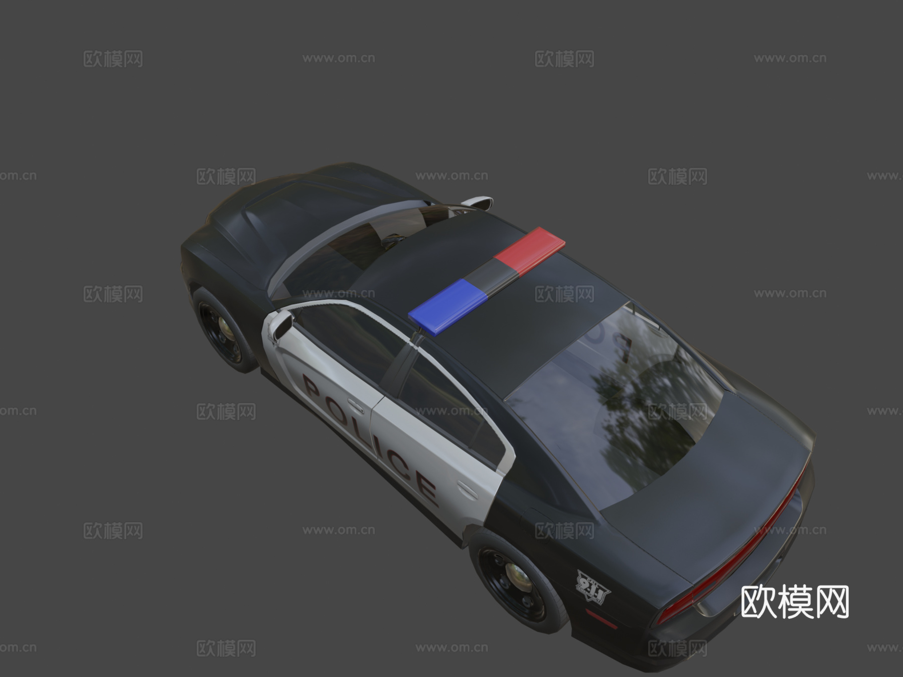 警车3d模型下载（渲染图8）