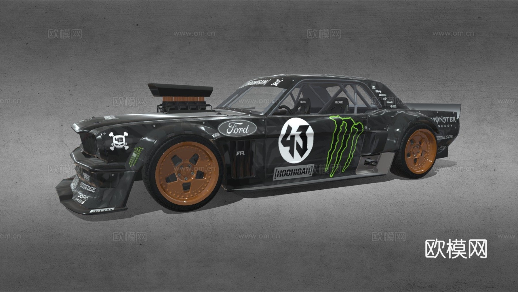 年福特野马Hoonicorn RTR肯·布洛克版3d模型下载（渲染图1）