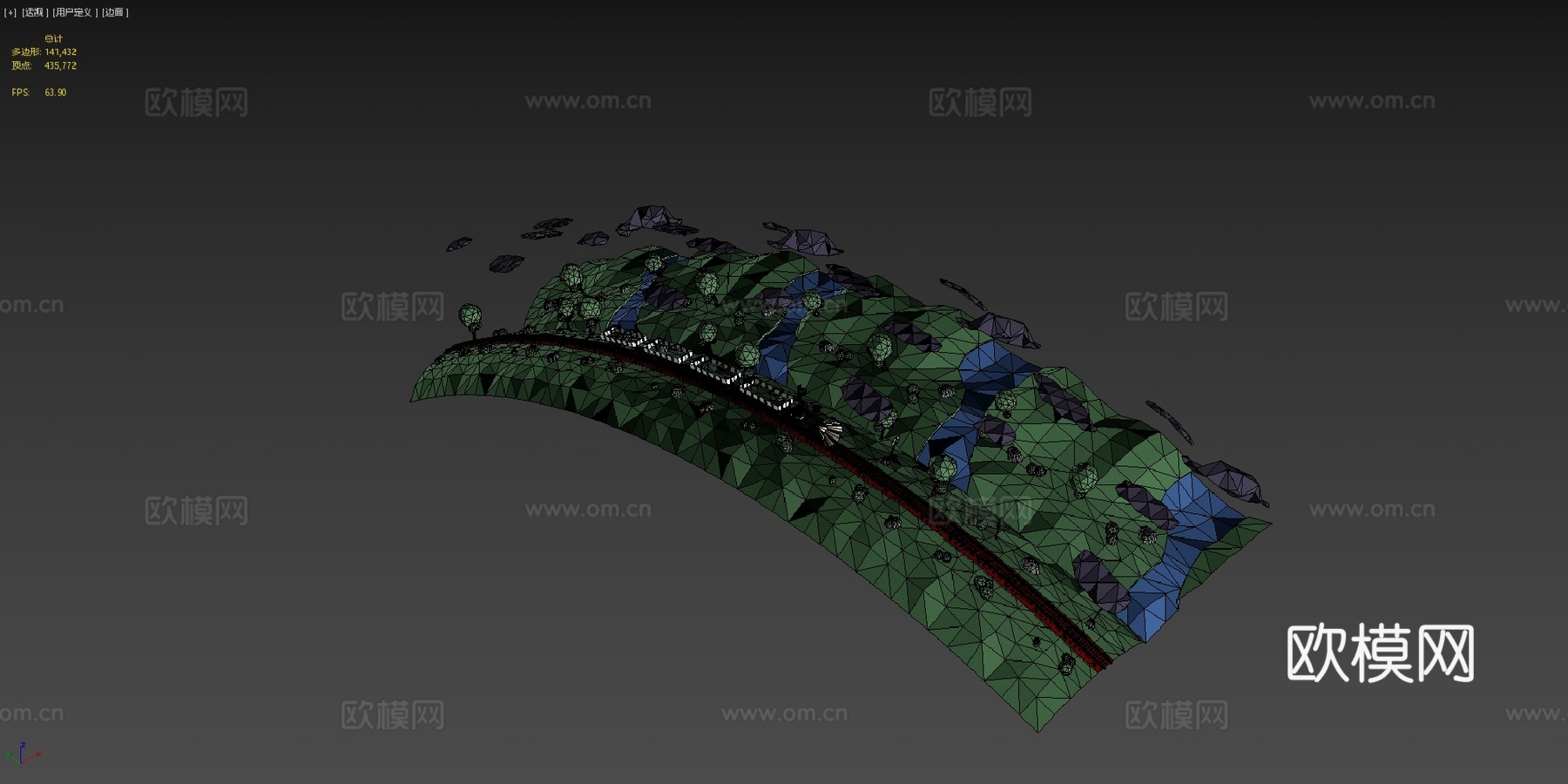 低多边形运动3d模型下载（渲染图4）