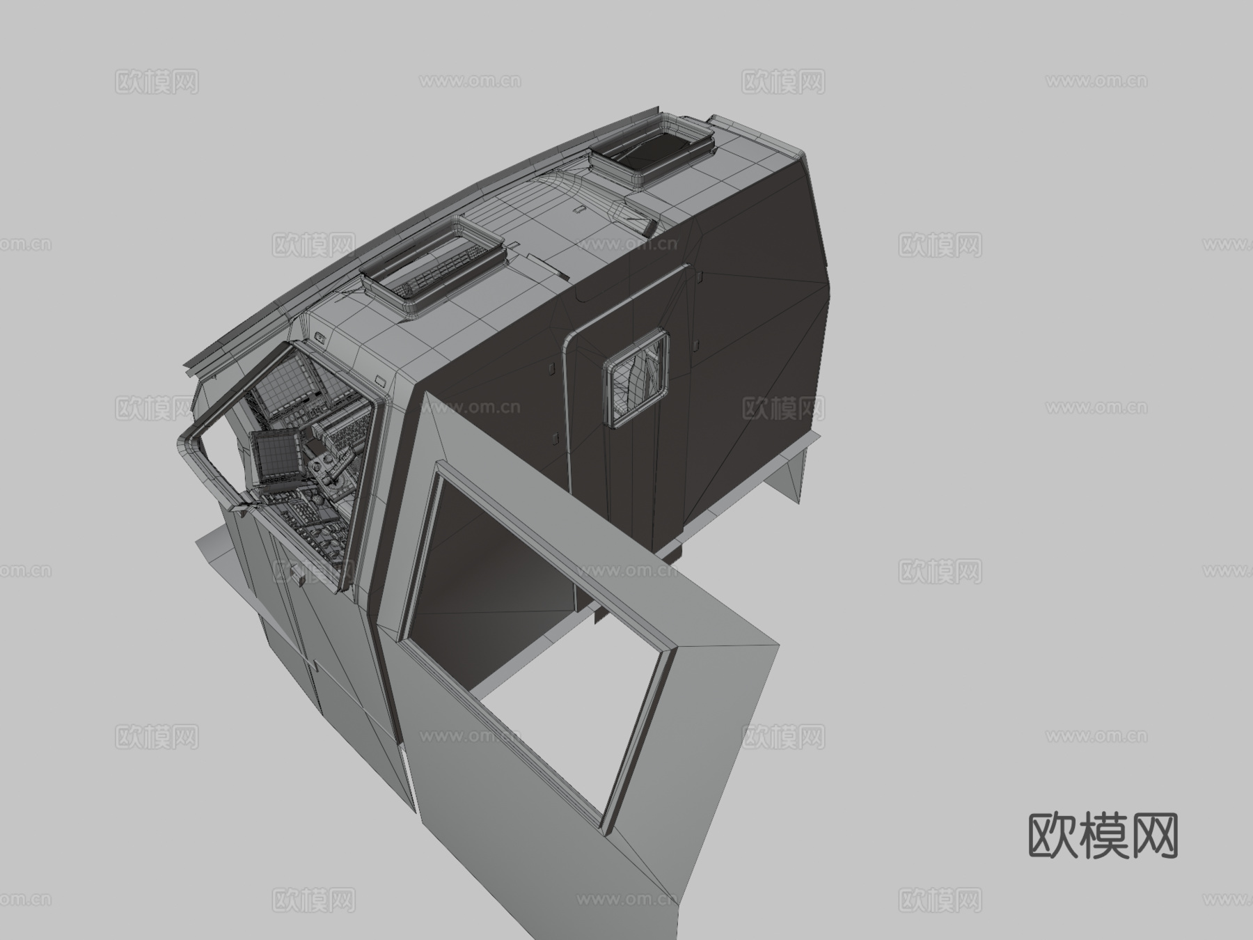 木蛇驾驶舱3d模型下载（渲染图3）