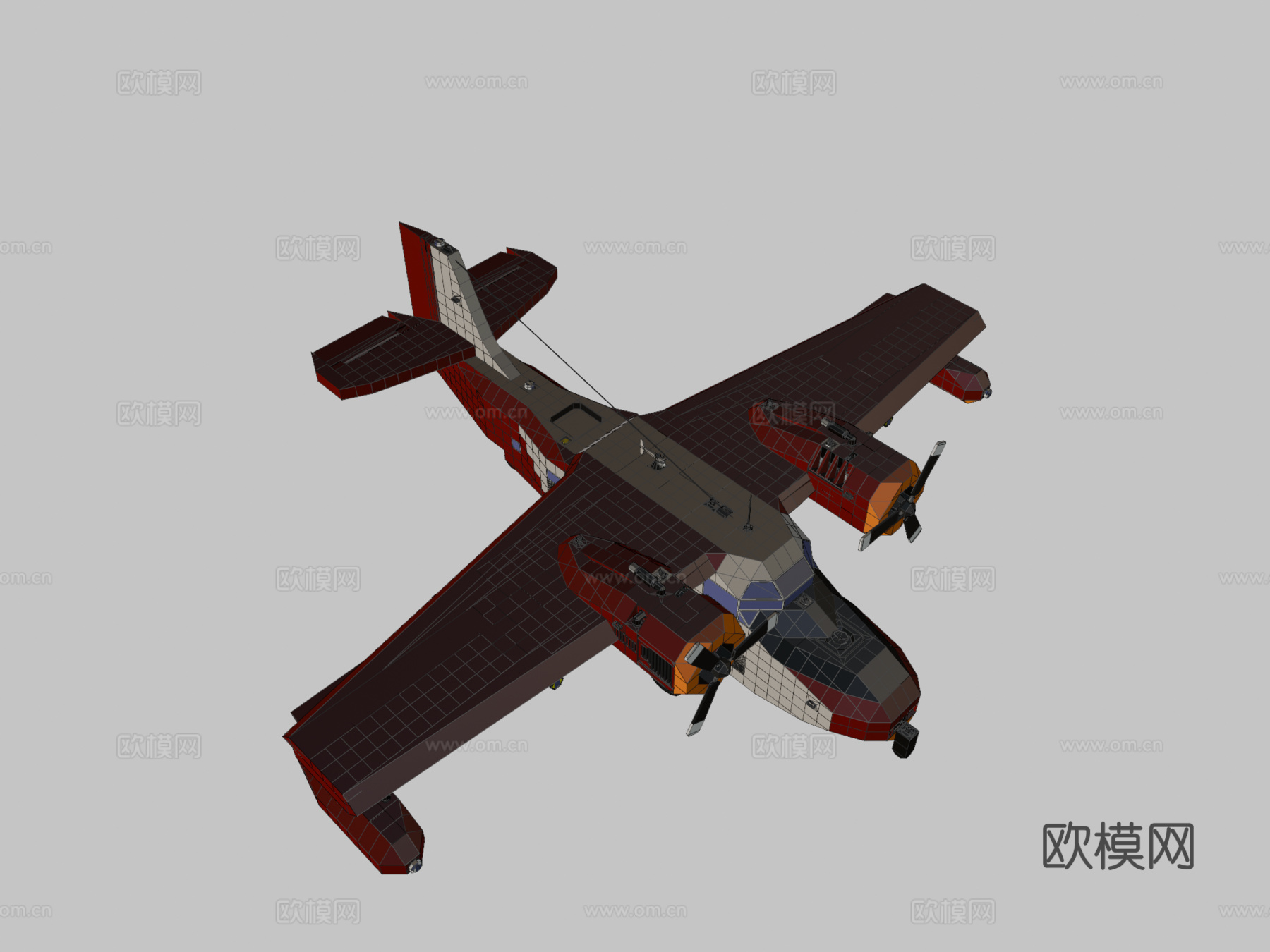 格鲁曼G-21鹅 - 风暴工厂3d模型下载（渲染图2）