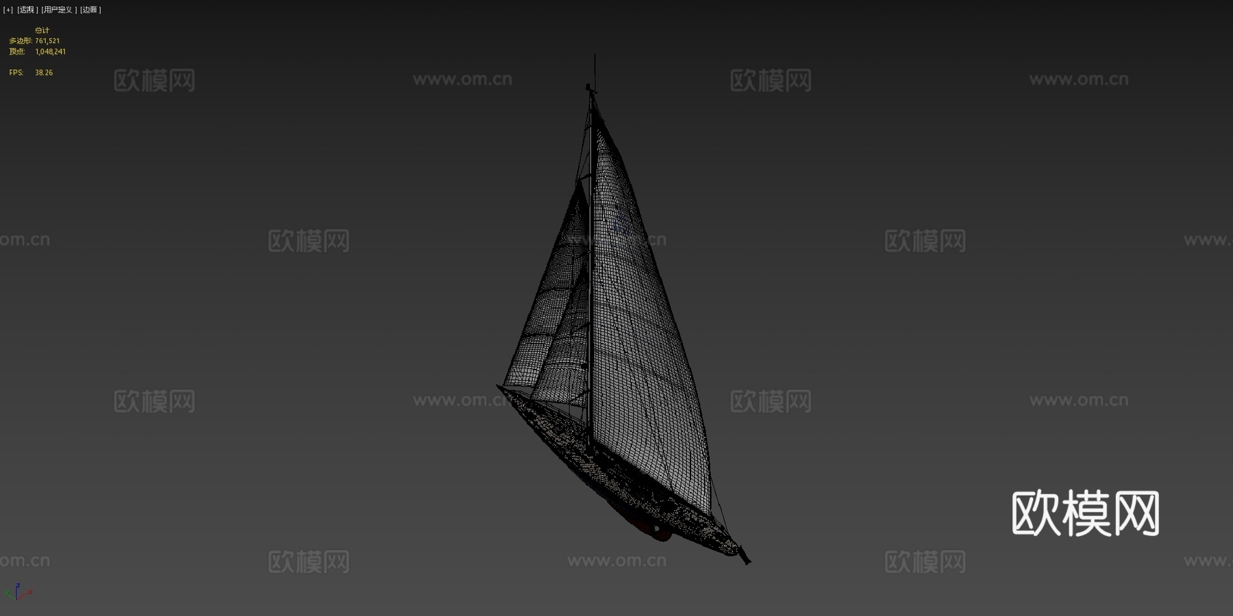 J级游艇奋进号JK43d模型下载（渲染图4）