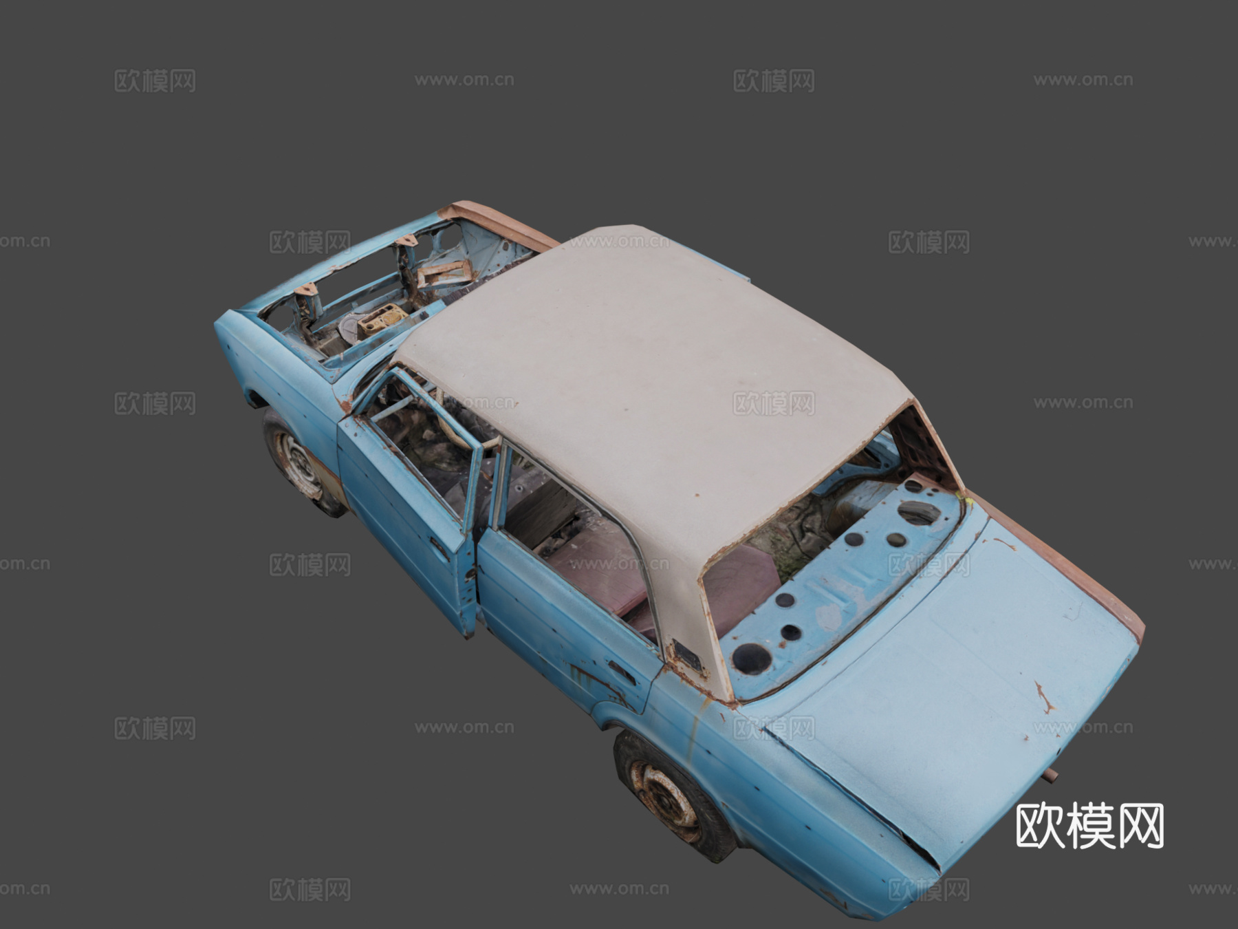 Vaz 2106重拓扑3d模型下载（渲染图8）