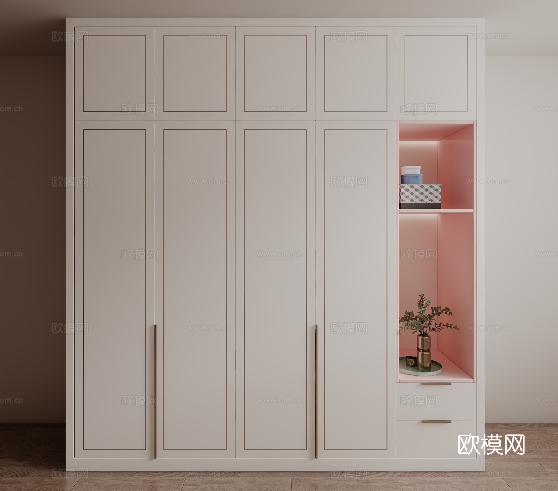 现代衣柜装饰柜3d模型