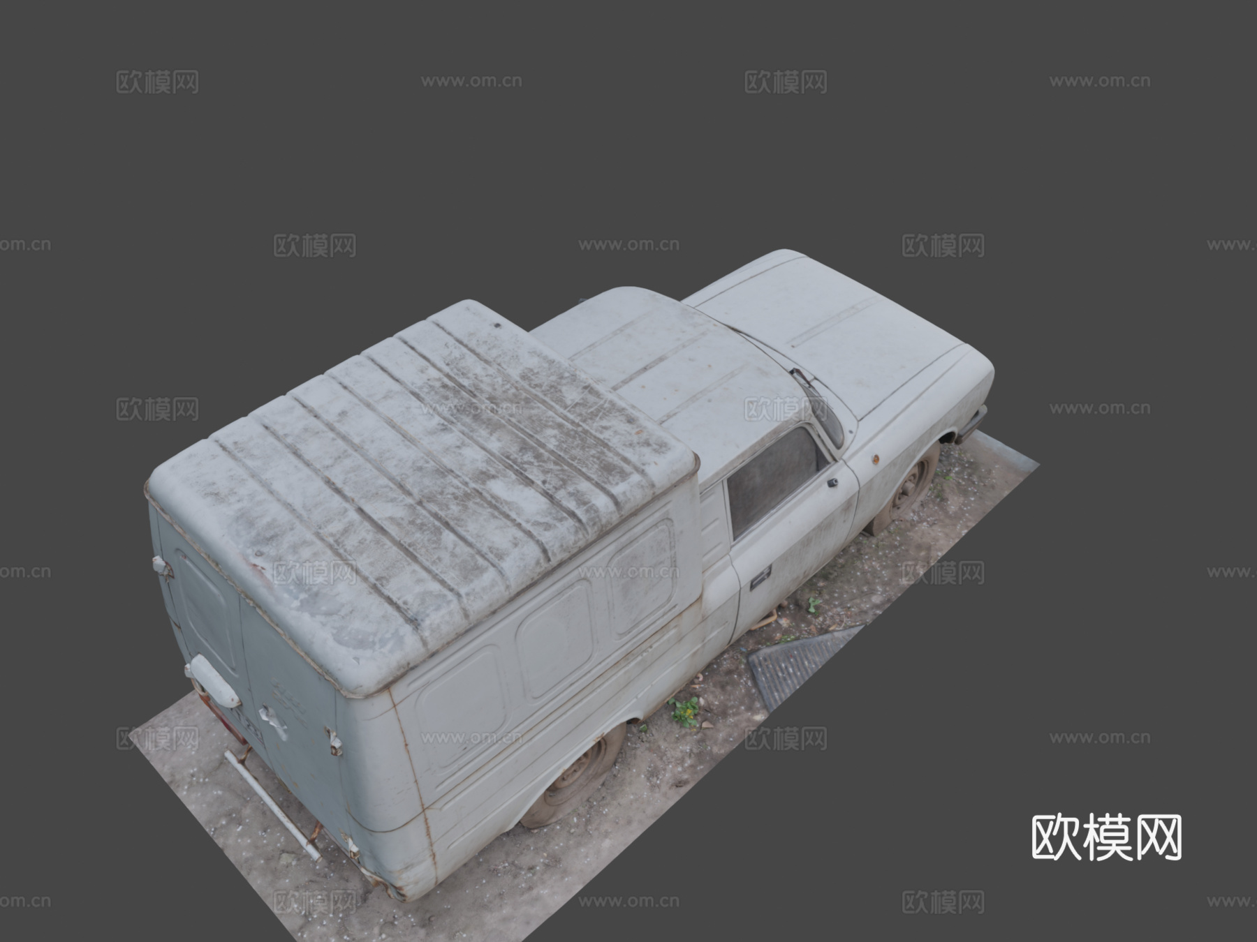 废弃苏联汽车—伊日-2715=馅饼=3d模型下载（渲染图1）
