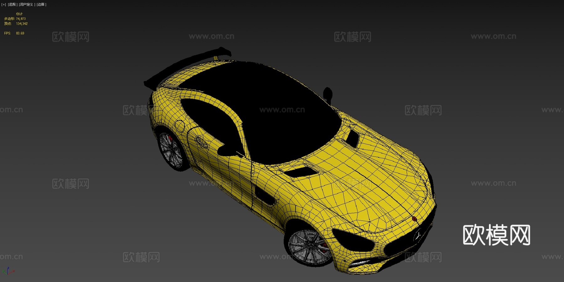 克里夫的梅赛德斯V8双涡轮3d模型下载（渲染图4）