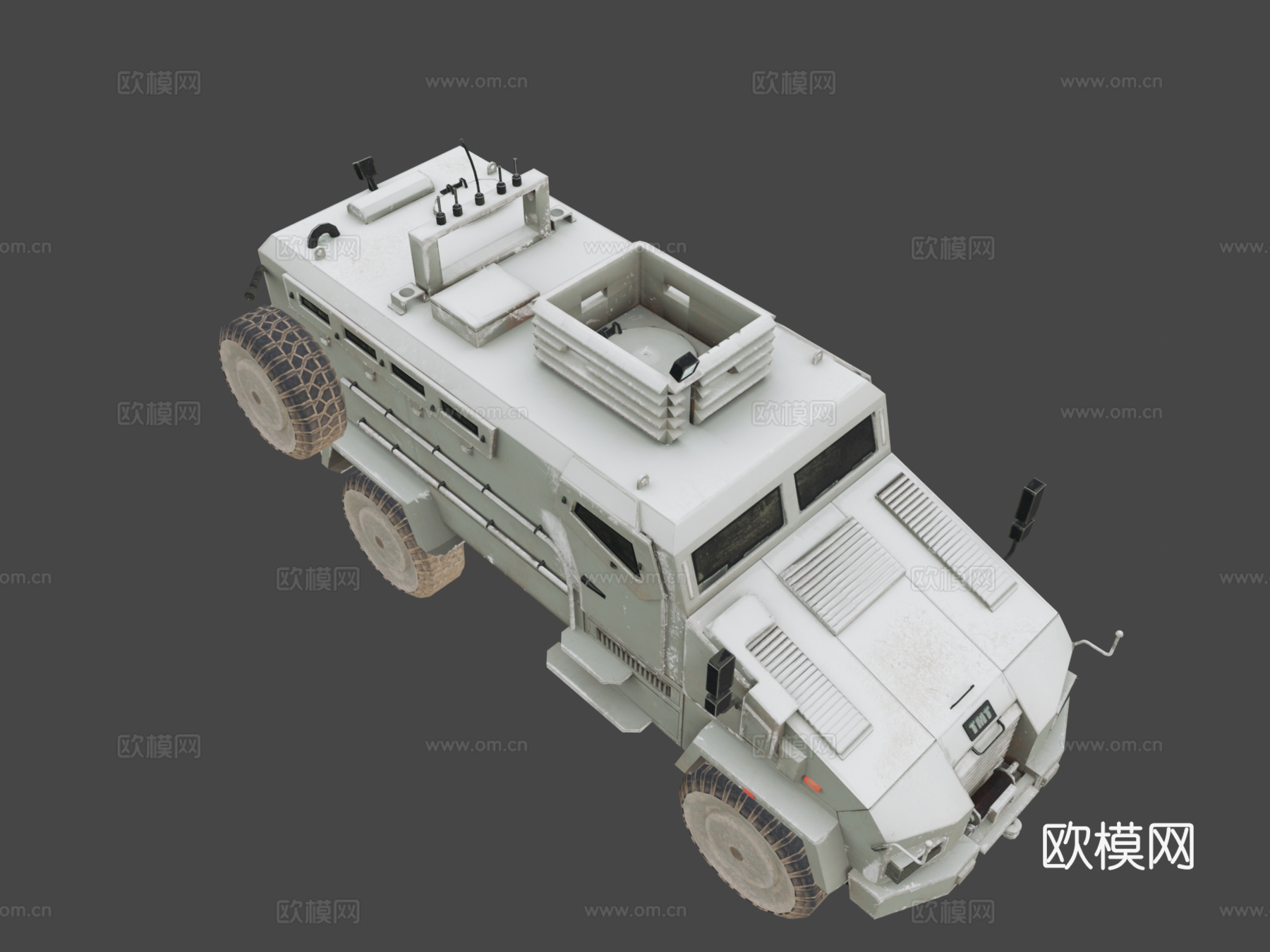刺猬防地雷反伏击车（低多边形+3D模型）3d模型下载（渲染图8）