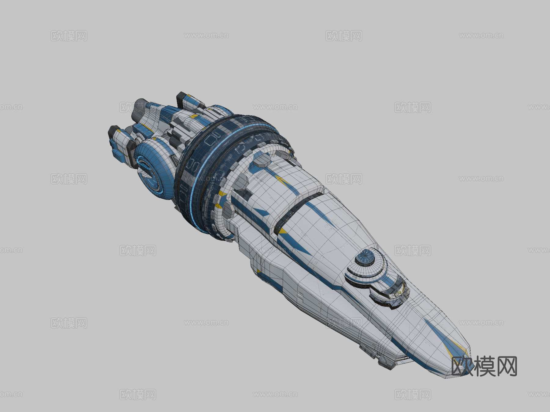 仲裁者太空船3d模型下载（渲染图2）