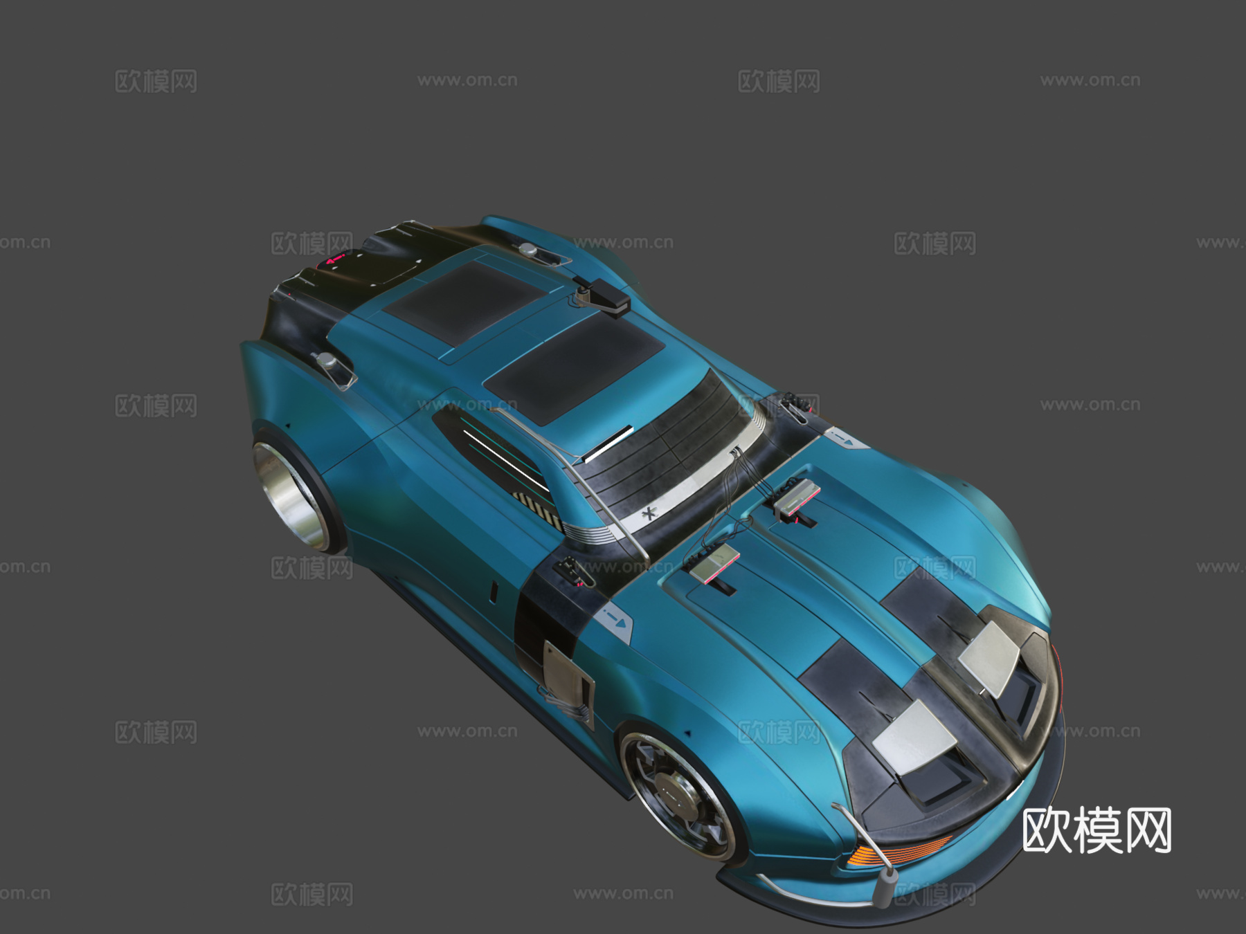 RAY - 复古未来网络汽车3d模型下载（渲染图8）