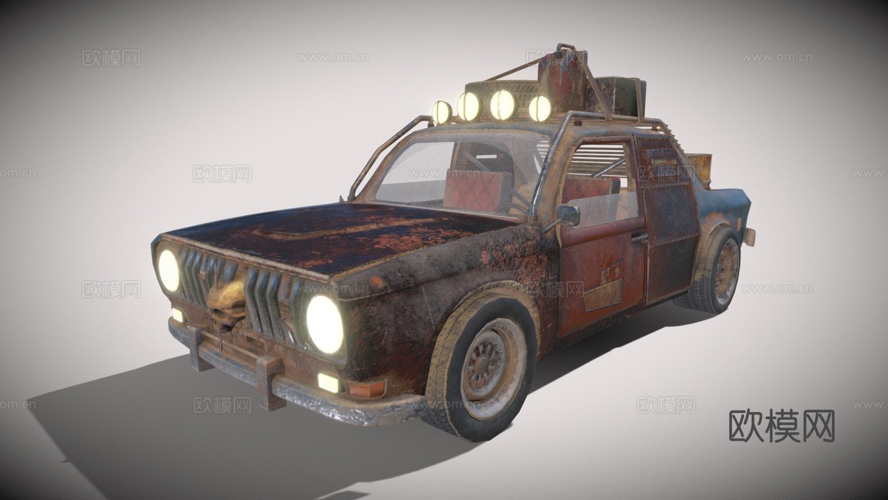 后启示录旧车3d模型下载（渲染图1）