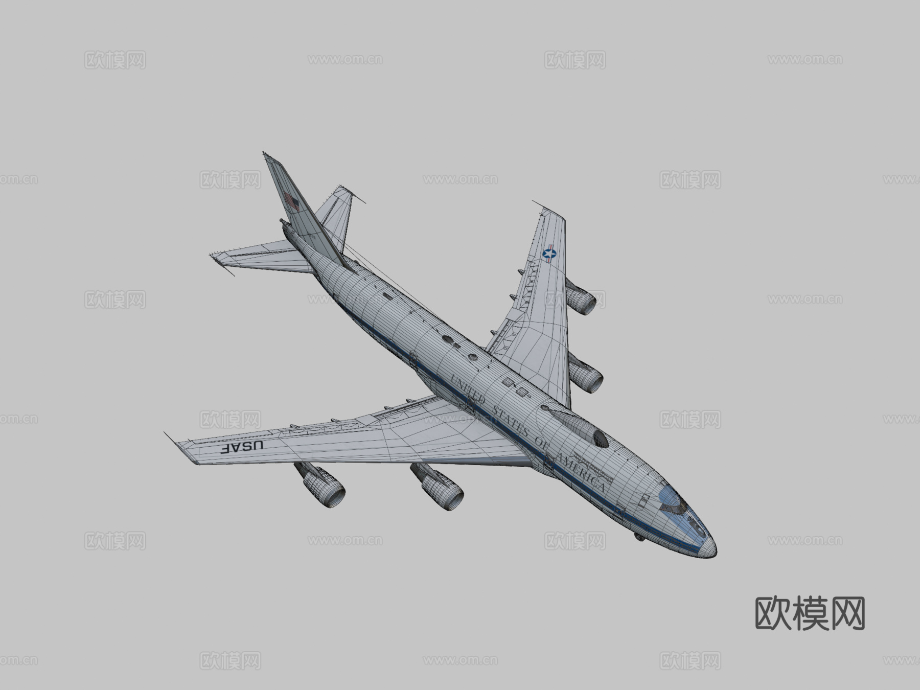 E-4末日飞机3d模型下载（渲染图2）