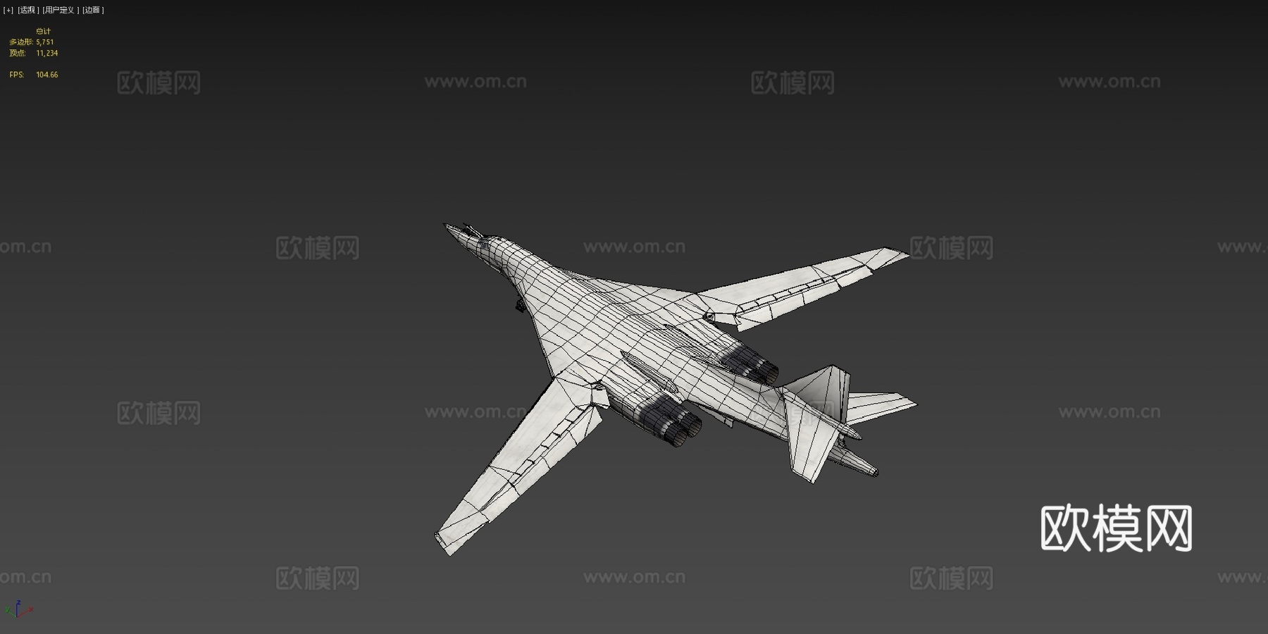 图-160型3d模型下载（渲染图4）