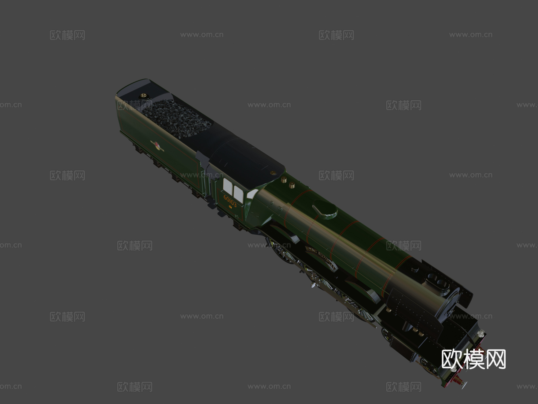 火车-A3级飞行苏格兰人号3d模型下载（渲染图7）