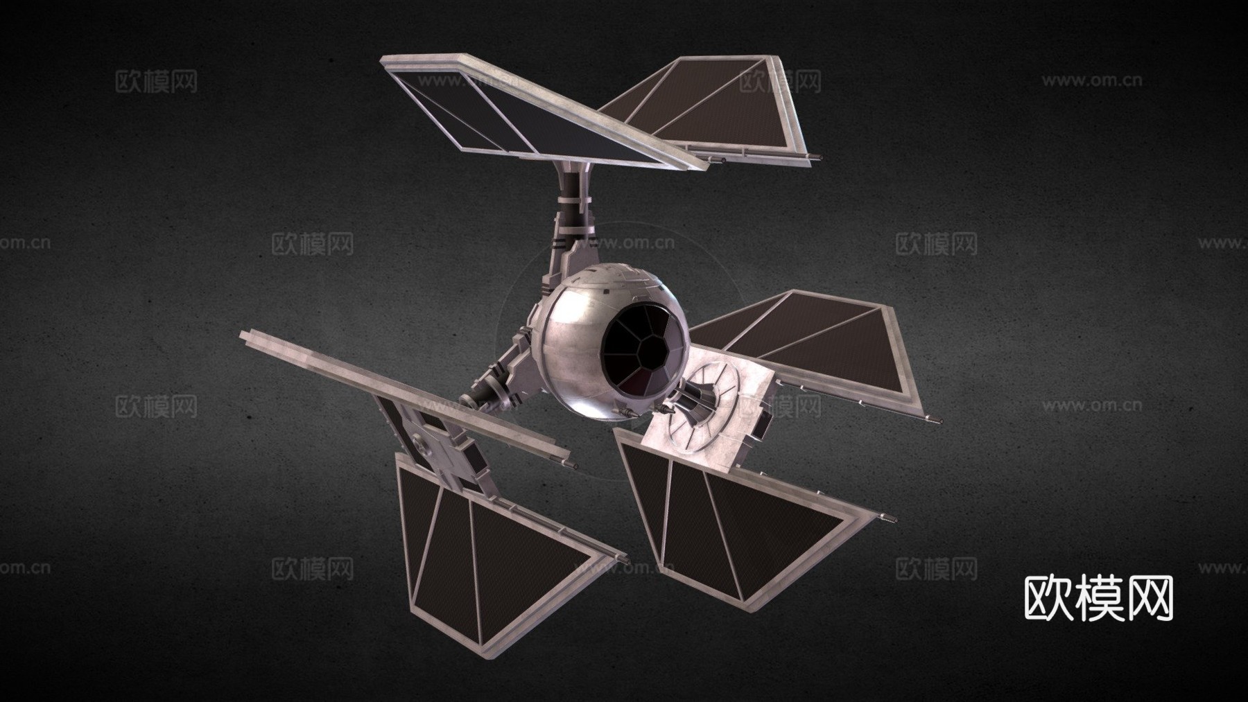 星球大战 - TIE-d防御者3d模型下载（渲染图1）