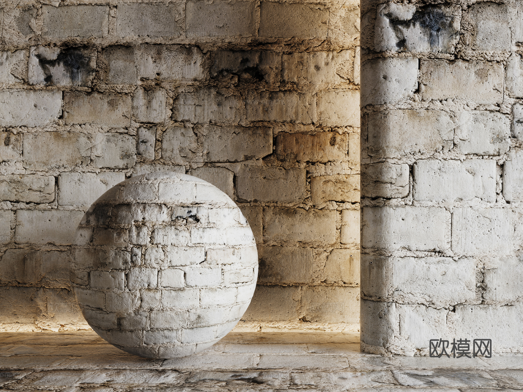 现代砖墙 青石砖墙 脏旧砖墙 仿古砖墙 工业砖墙su模型