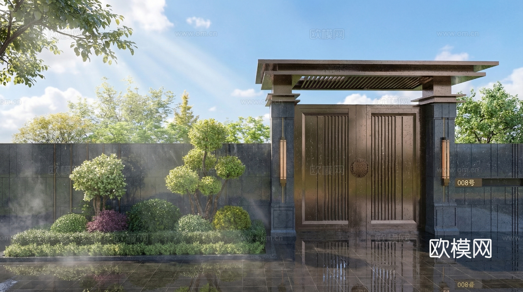 景观植物组合_花草花境植物组团_灌木植物_网红小区植物su模型