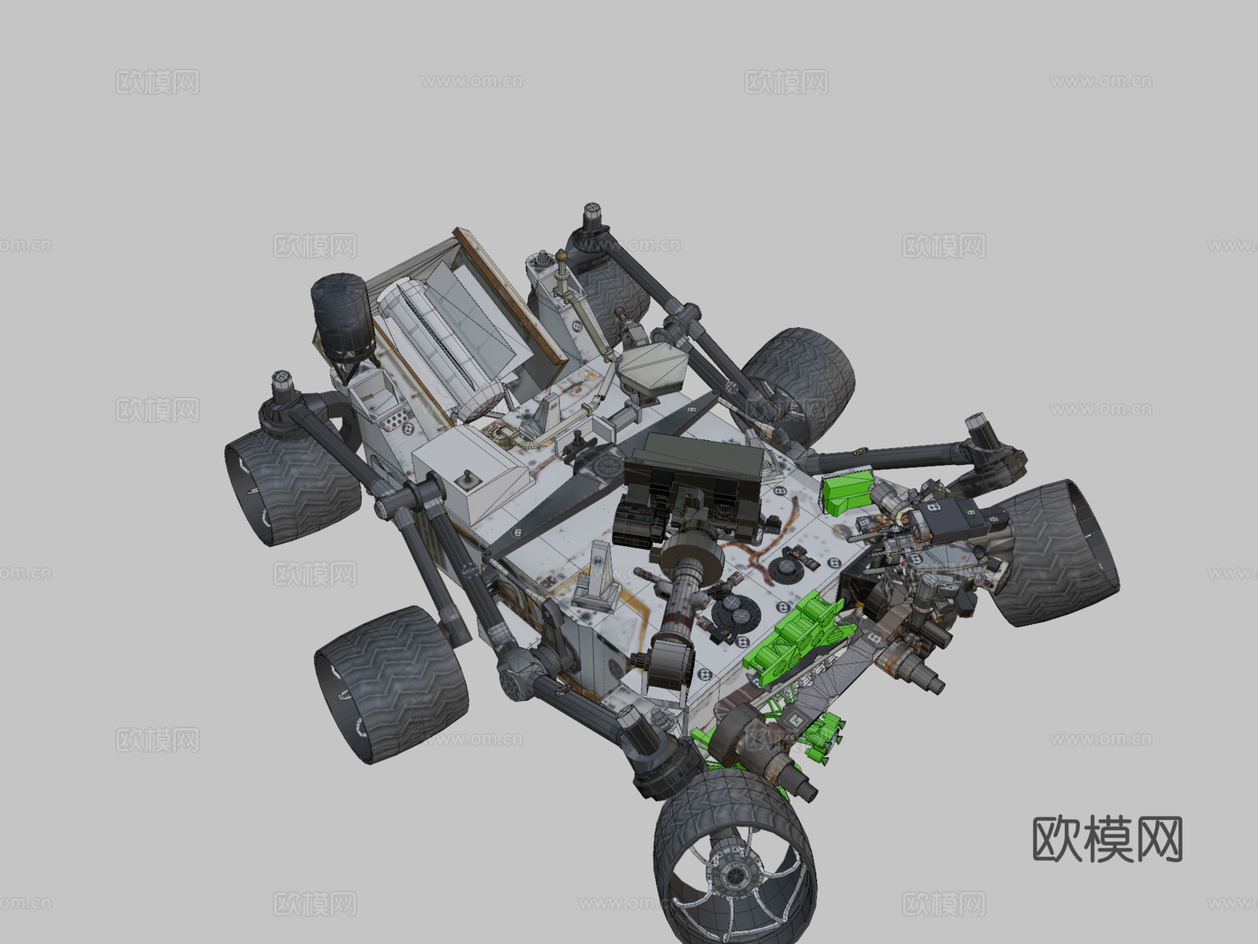 好奇号火星车（清洁版）3d模型下载（渲染图2）