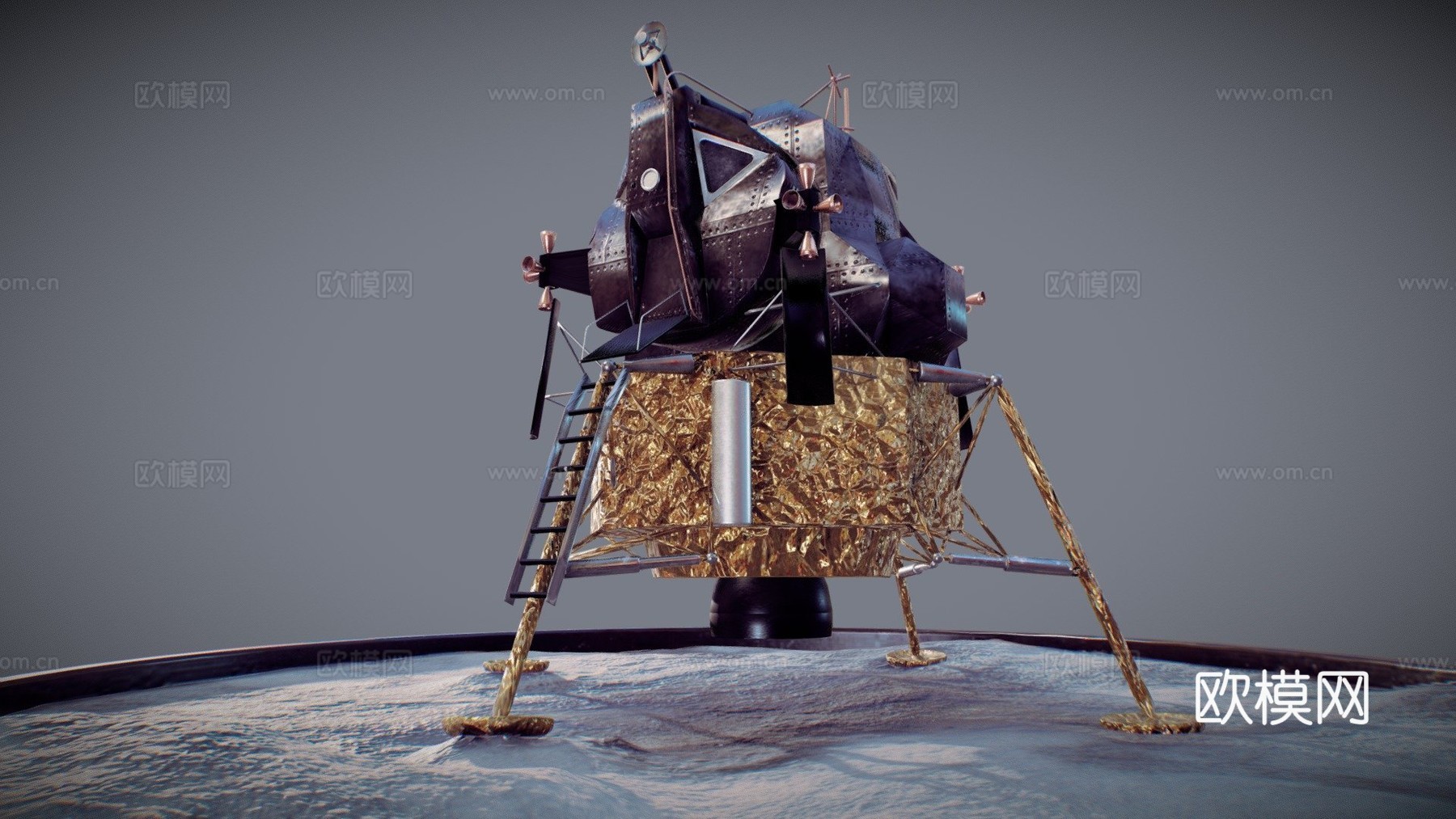 登月舱-LEM-阿波罗计划3d模型下载（渲染图1）