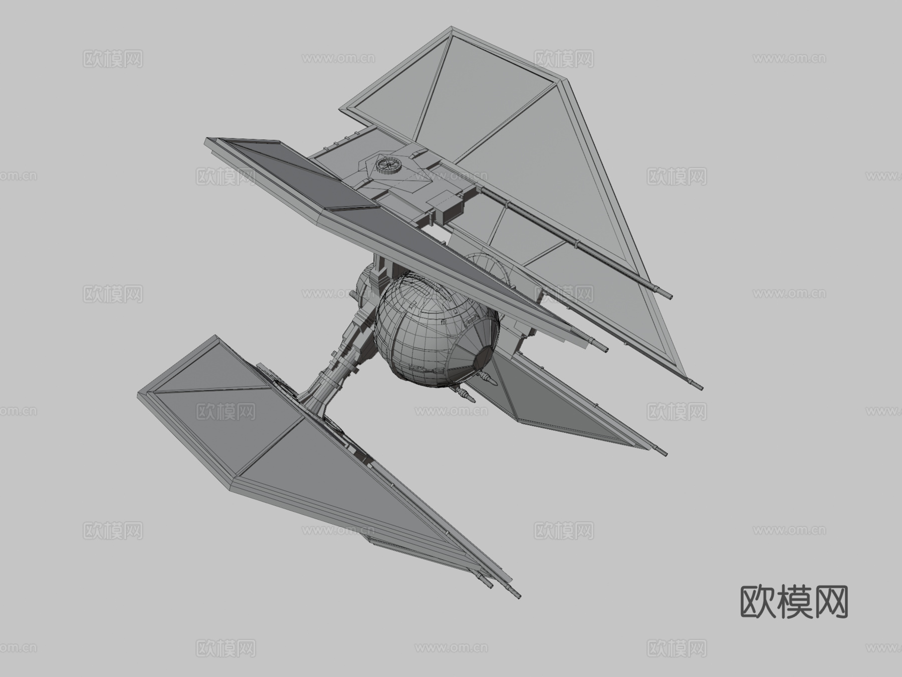 星球大战 - TIE-d防御者3d模型下载（渲染图3）