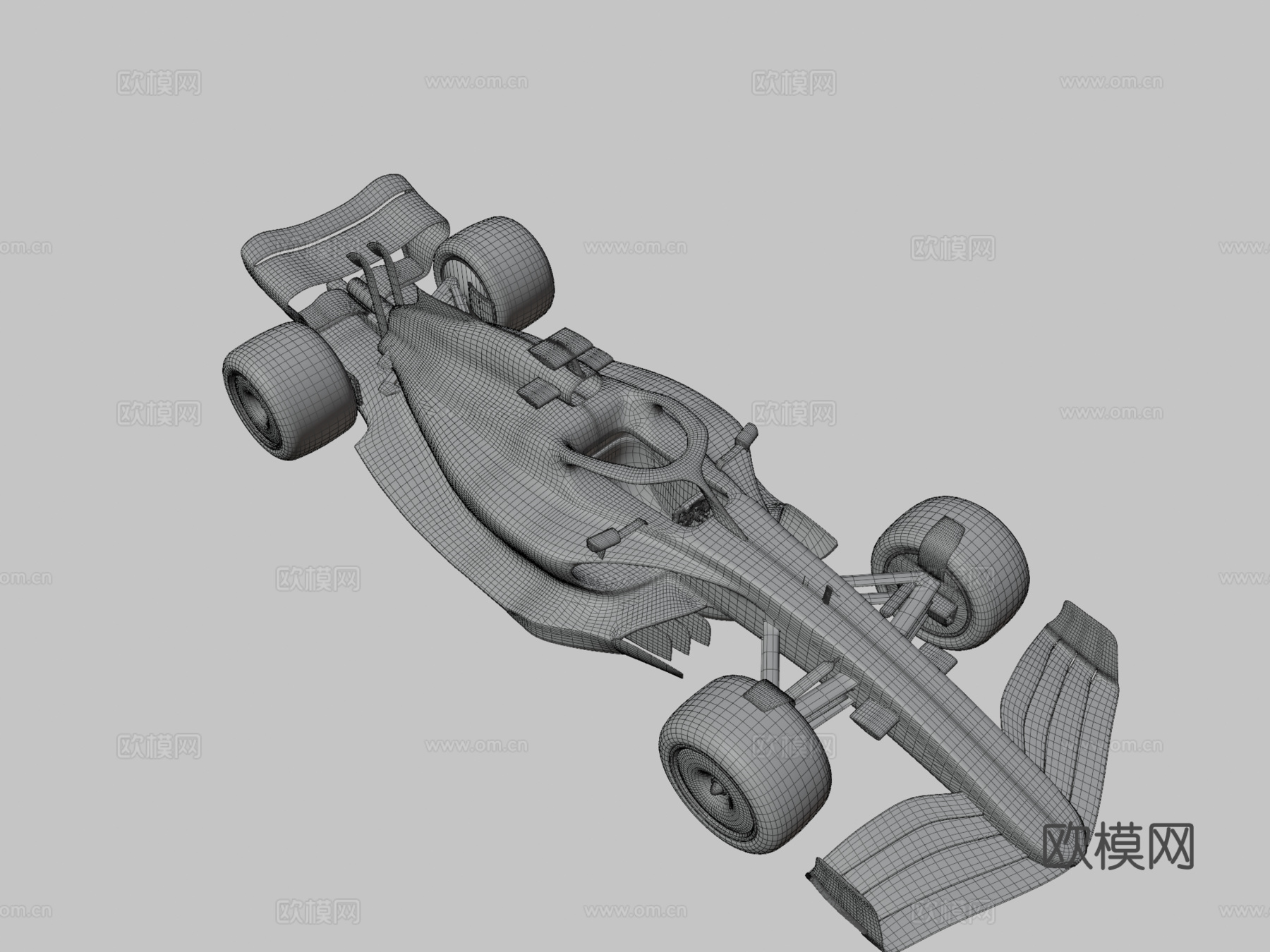 梅赛德斯一级方程式粉丝自制概念车3d模型下载（渲染图3）