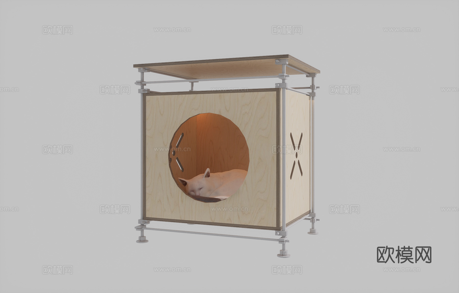 铝合金宠物家具；边几；床头柜；猫窝；狗窝；花架su模型