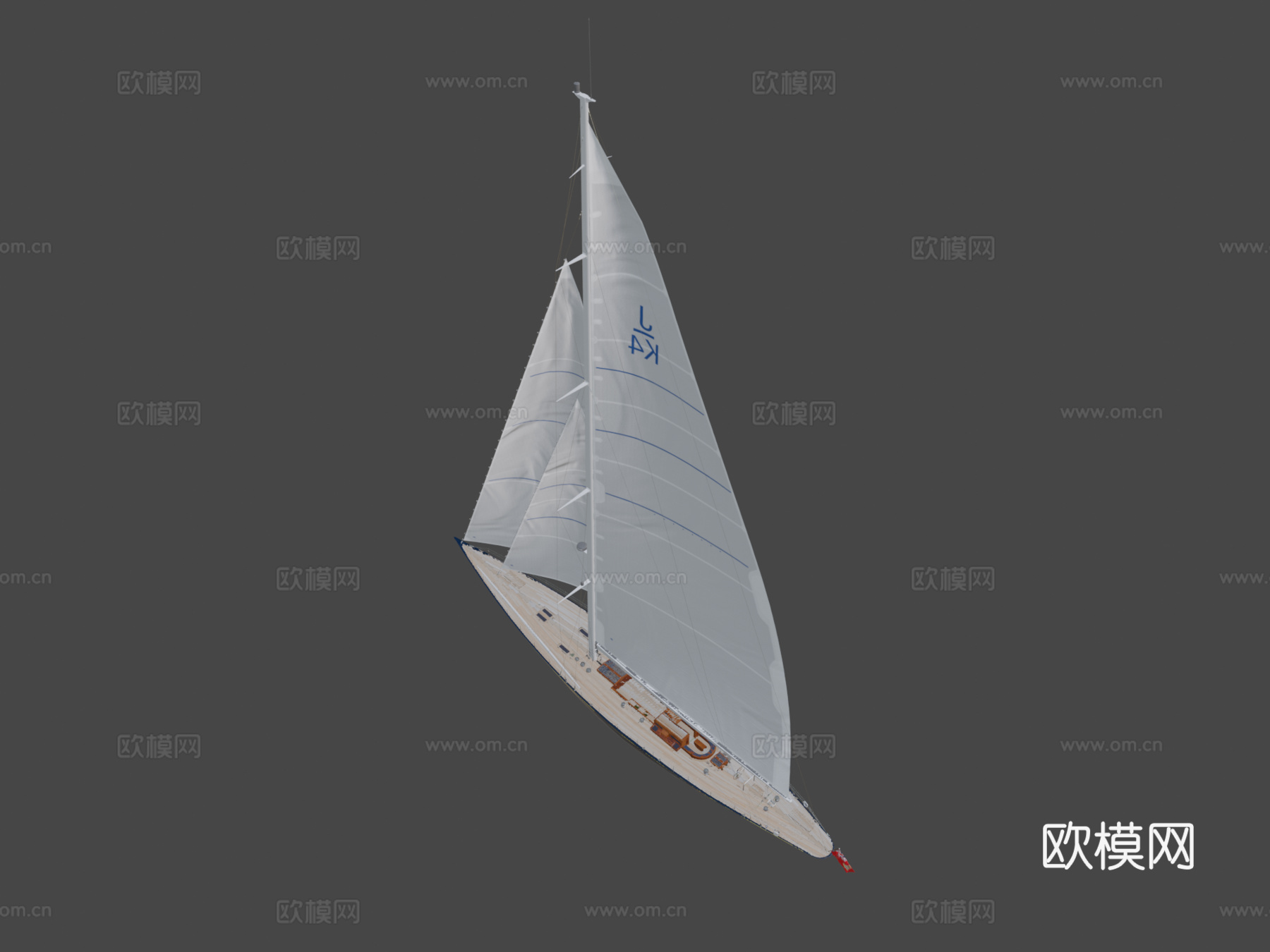 J级游艇奋进号JK43d模型下载（渲染图7）