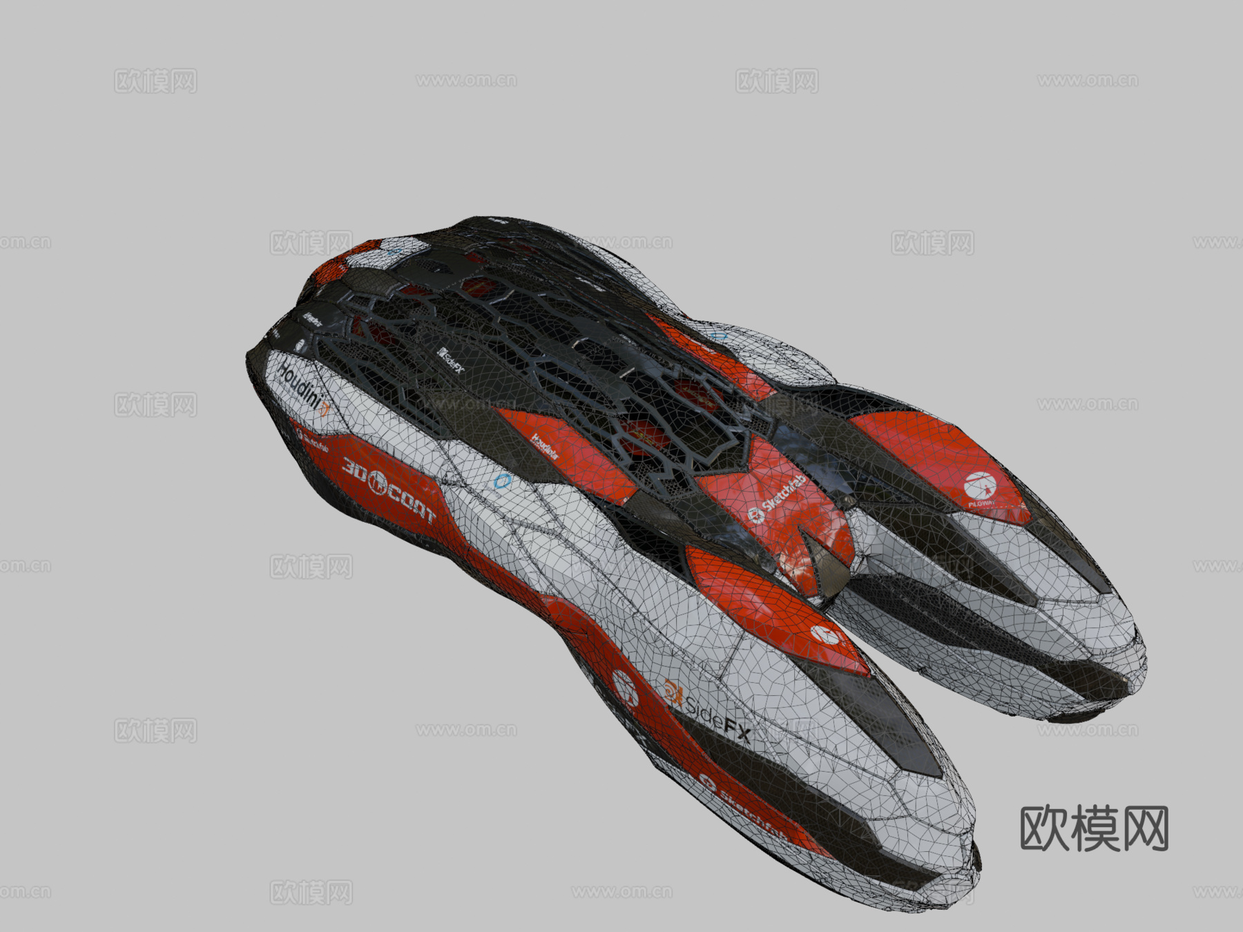 程序化硬表面建模测试9.613d模型下载（渲染图2）