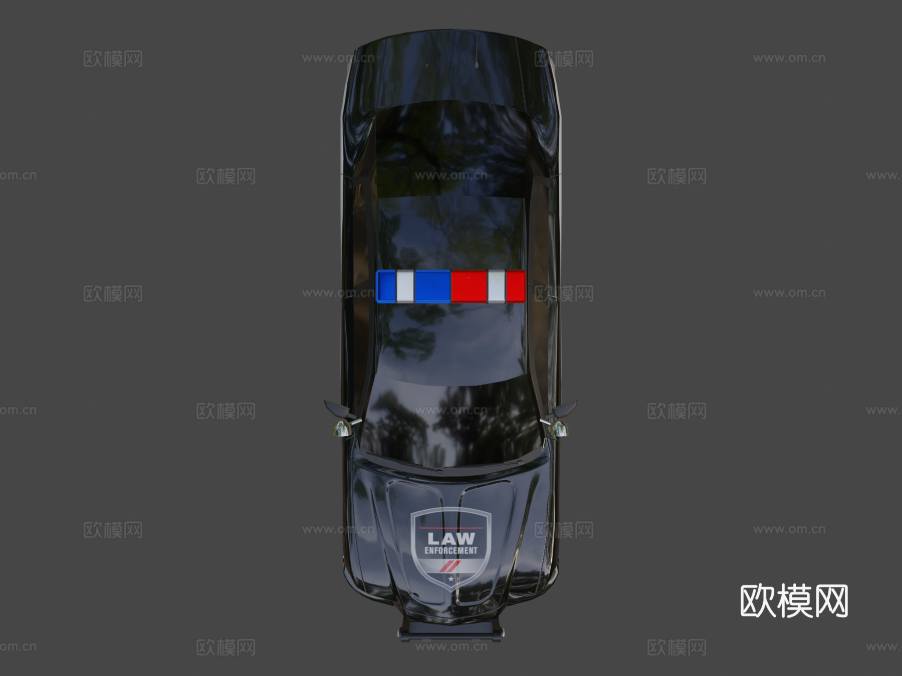 警车3d模型下载（渲染图7）