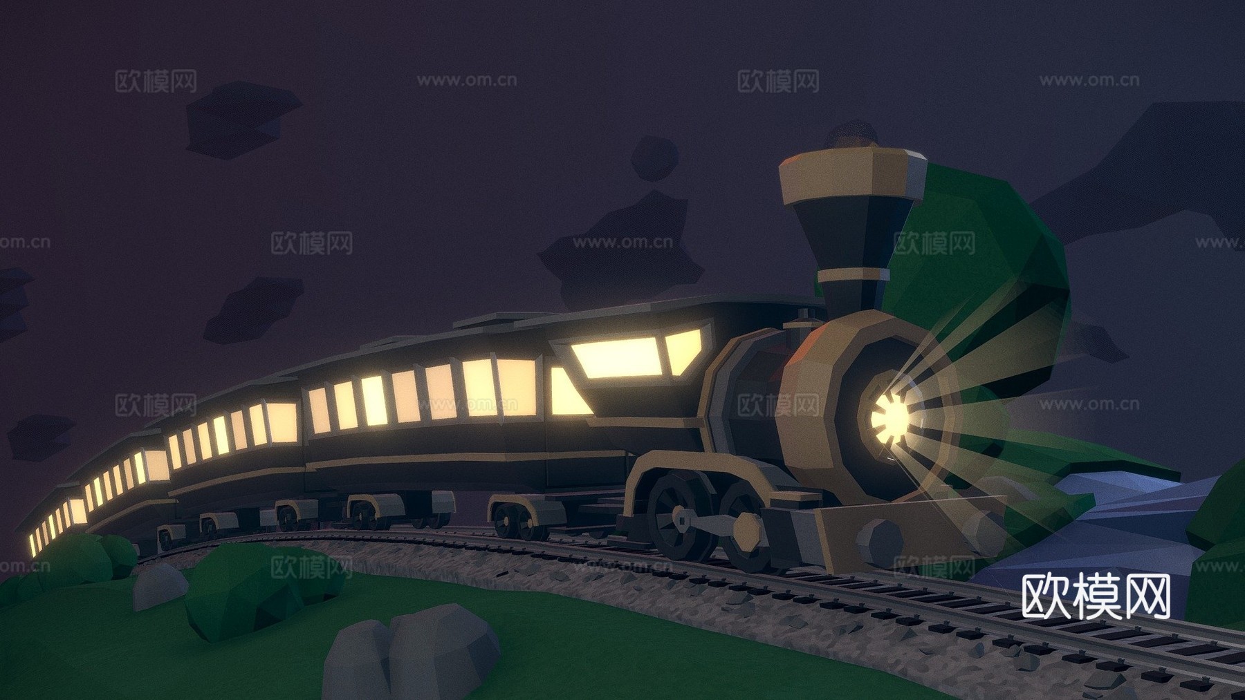 低多边形运动3d模型下载（渲染图1）